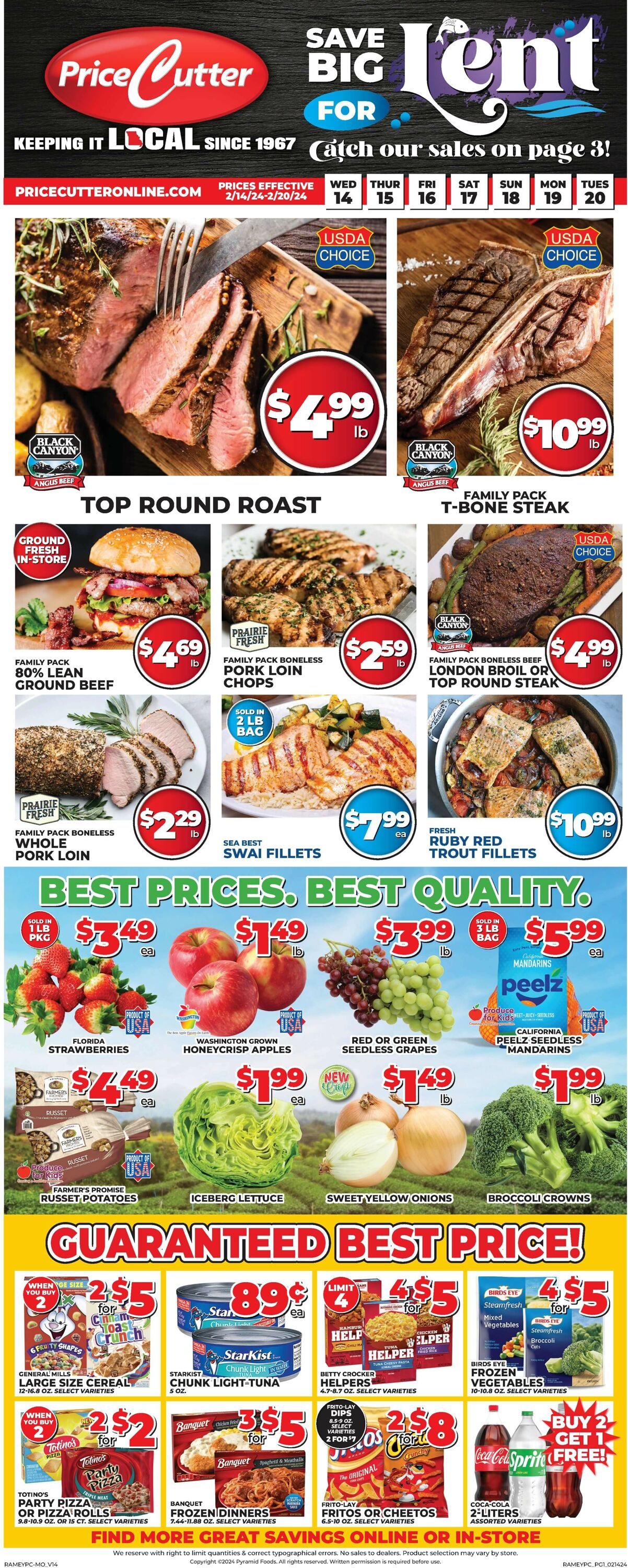 Price Cutter Weekly Ad Circular - valid 02/14-02/20/2024