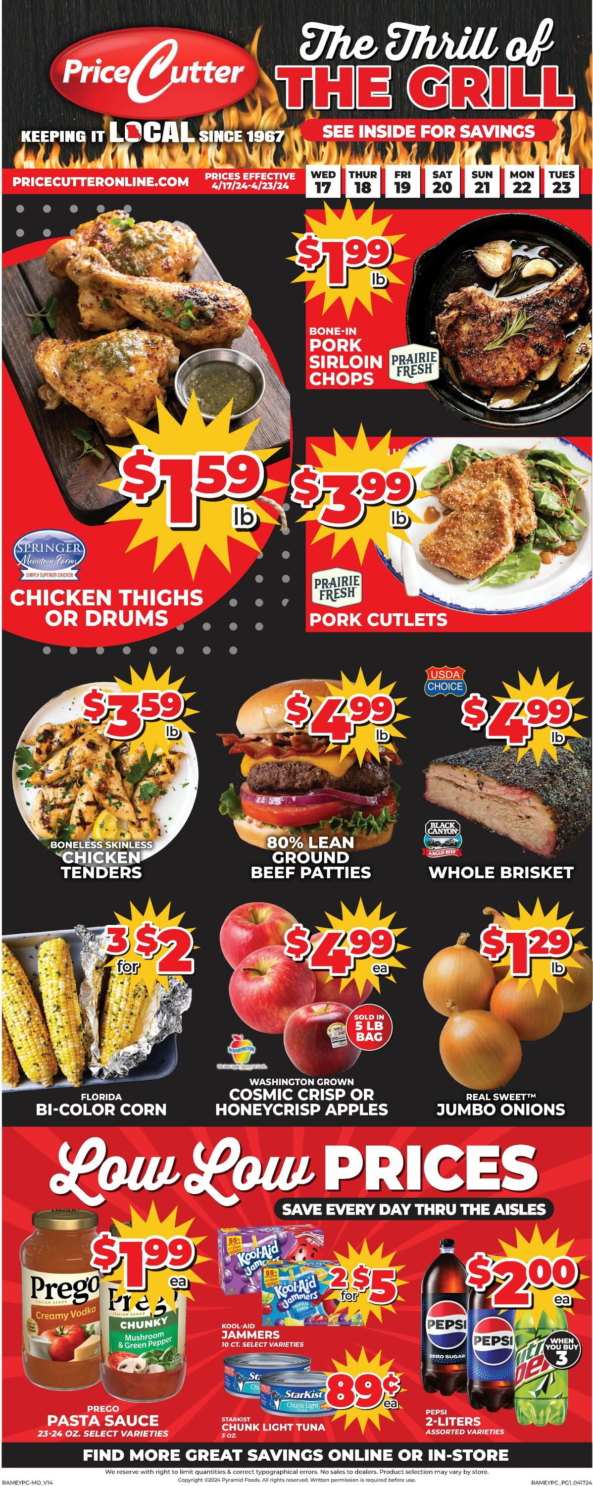 Price Cutter Weekly Ad Circular - valid 04/17-04/23/2024