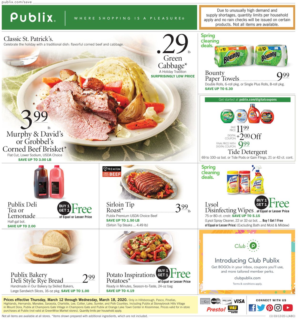 Publix Weekly Ad Circular - valid 03/12-03/18/2020