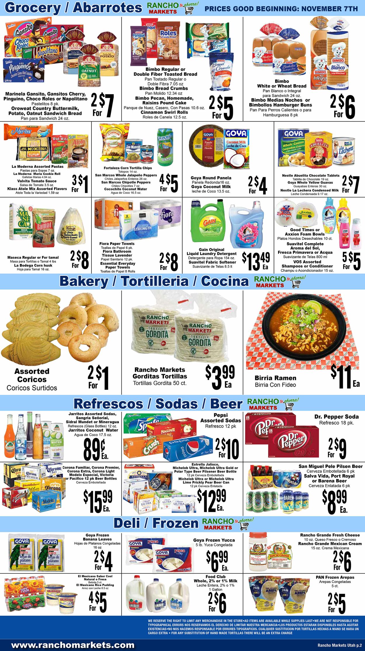 Rancho Markets Weekly Ad Circular - valid 11/07-11/14/2023 (Page 2)