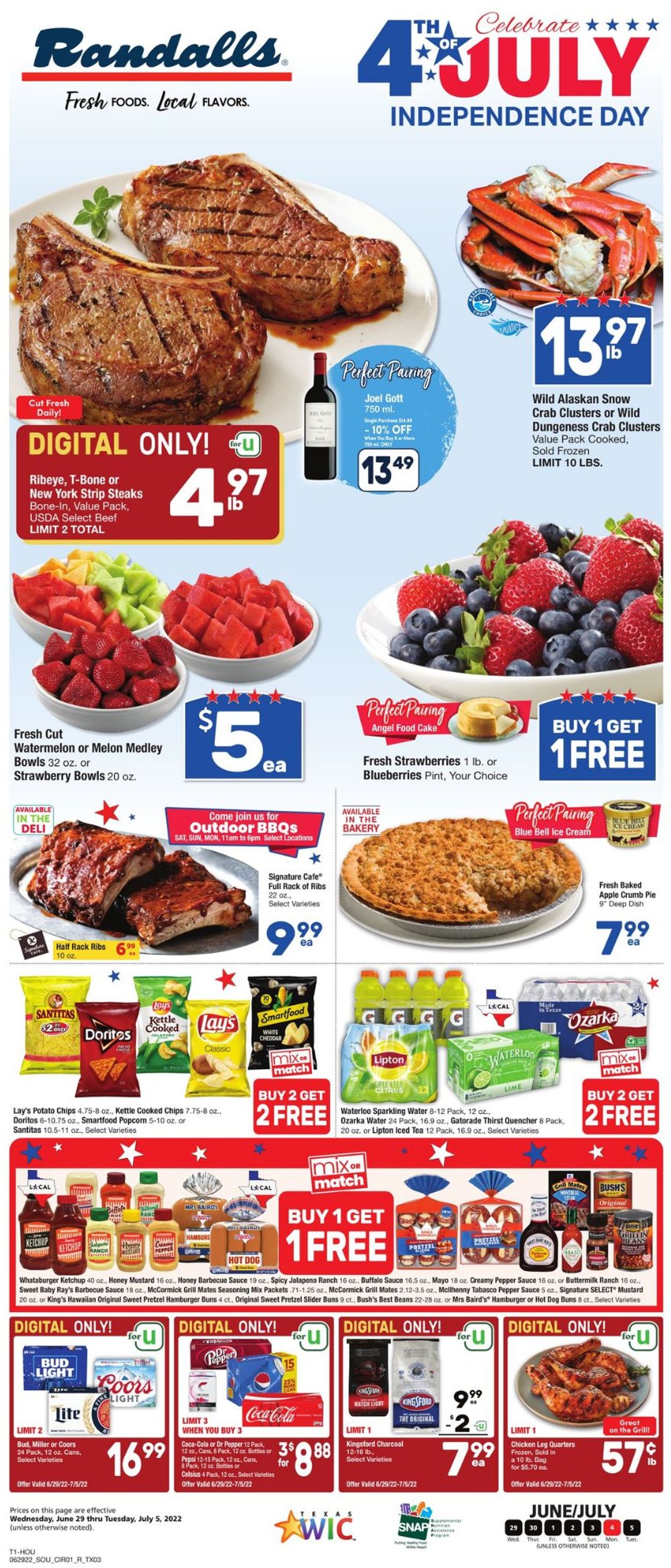 Randalls - 4th of July Sale Weekly Ad Circular - valid 06/29-07/05/2022
