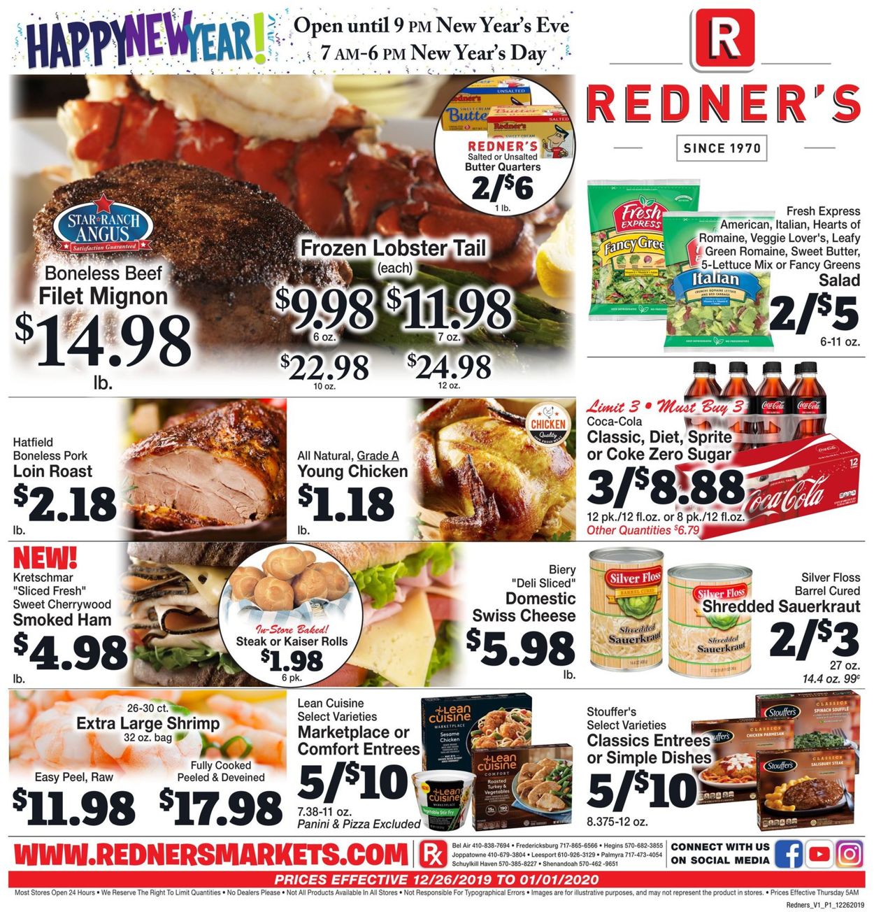 Redner’s Warehouse Market - New Year's Ad 2019/2020 Weekly Ad Circular - valid 12/26-01/01/2020