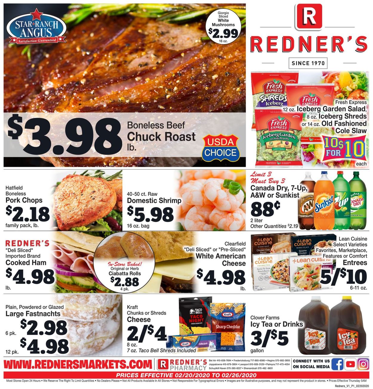 Redner’s Warehouse Market Weekly Ad Circular - valid 02/20-02/26/2020