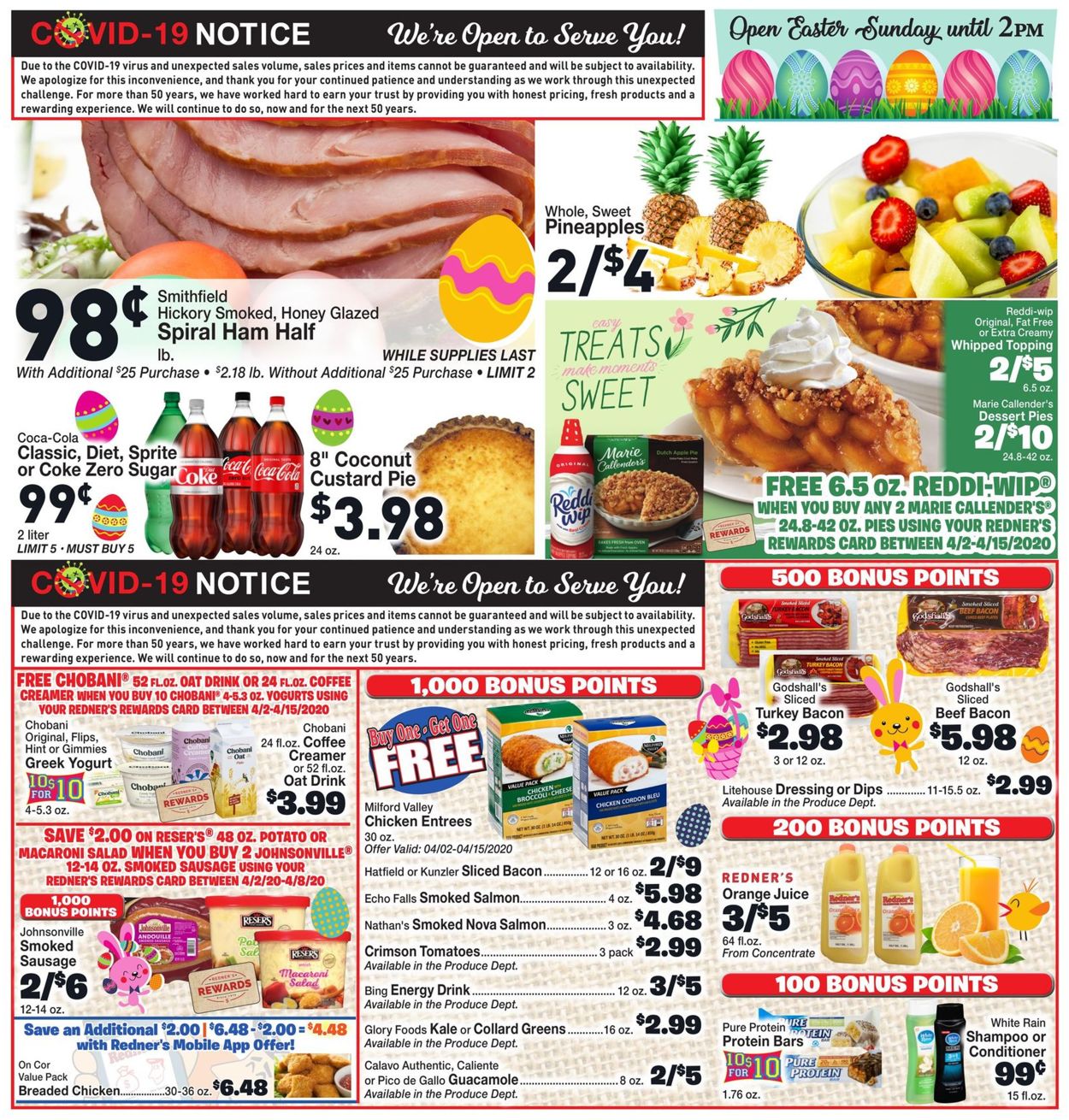 Redner’s Warehouse Market Weekly Ad Circular - valid 04/02-04/08/2020 (Page 2)