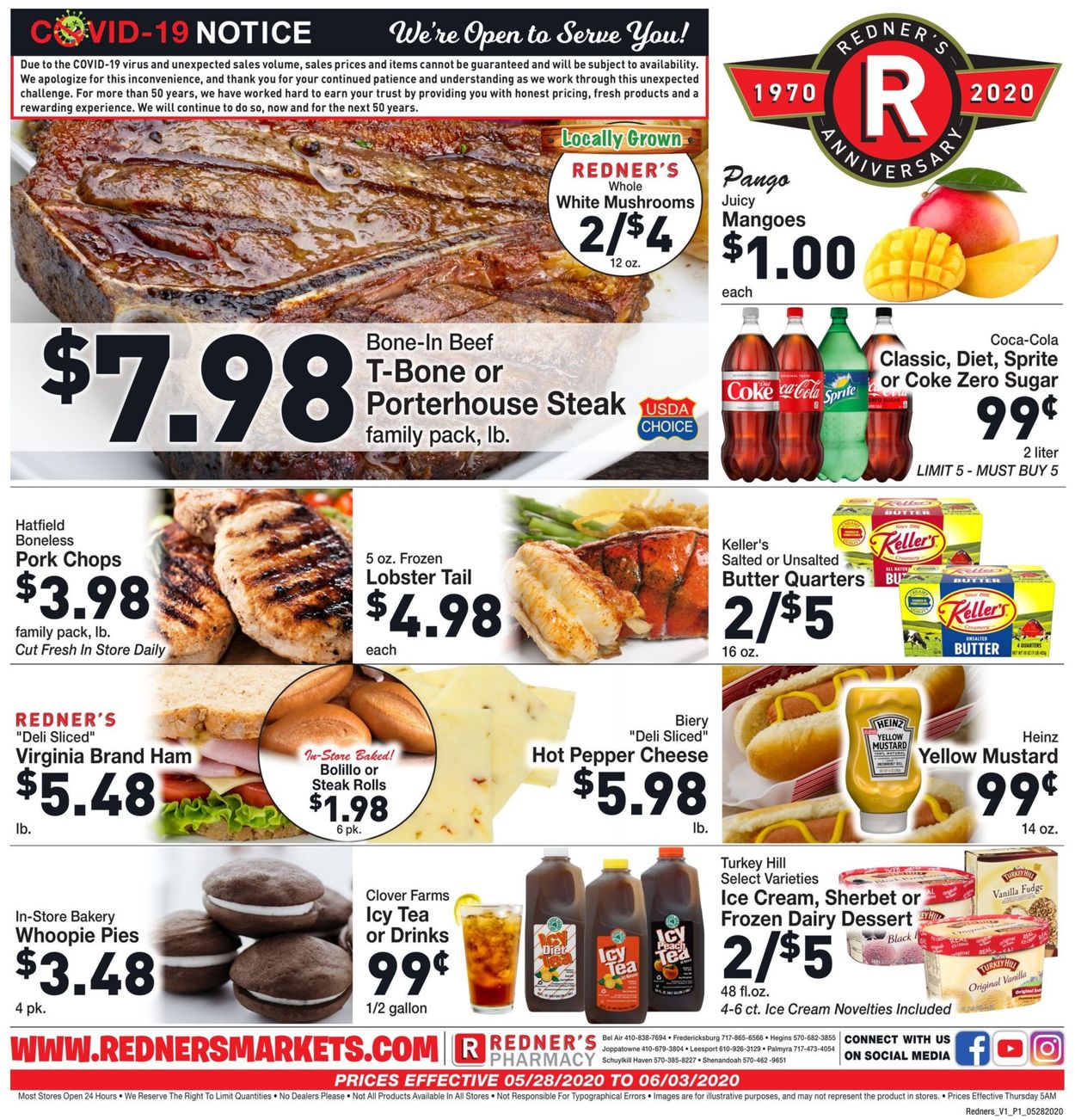 Redner’s Warehouse Market Weekly Ad Circular - valid 05/28-06/03/2020
