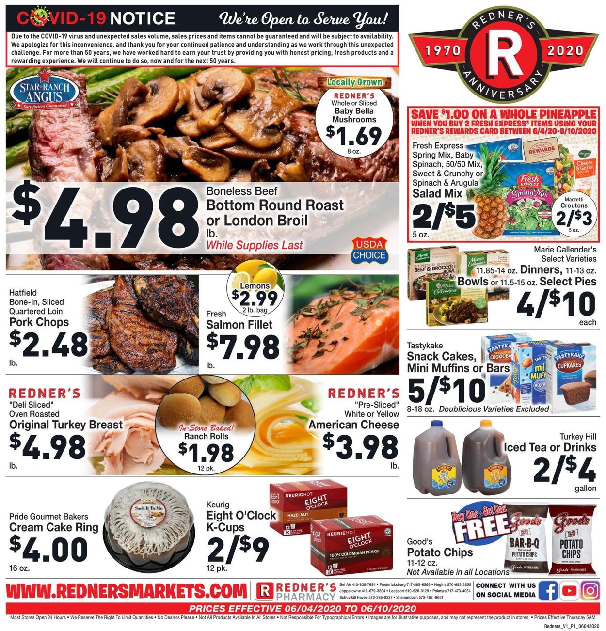 Redner’s Warehouse Market Weekly Ad Circular - valid 06/04-06/10/2020