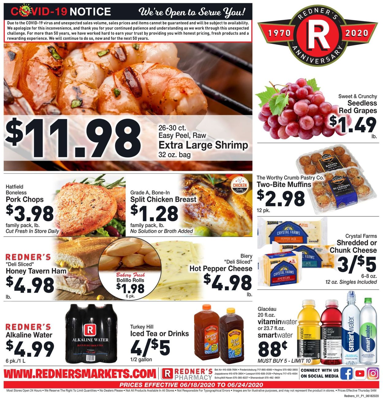 Redner’s Warehouse Market Weekly Ad Circular - valid 06/18-06/24/2020