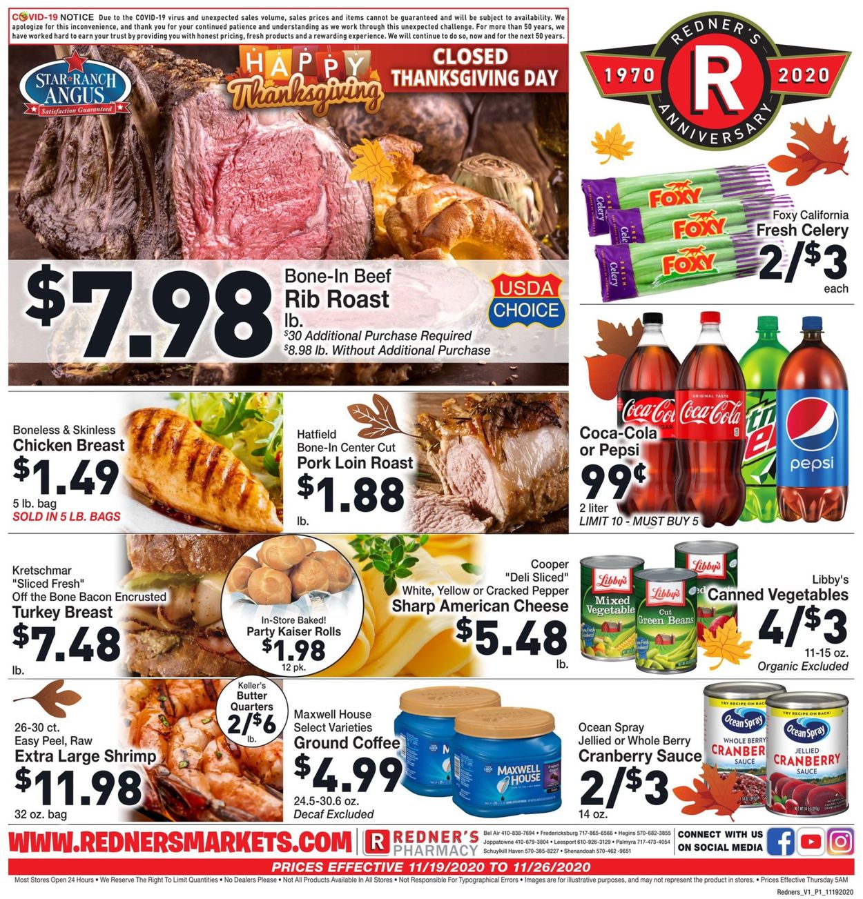 Redner’s Warehouse Market Weekly Ad Circular - valid 11/19-11/25/2020
