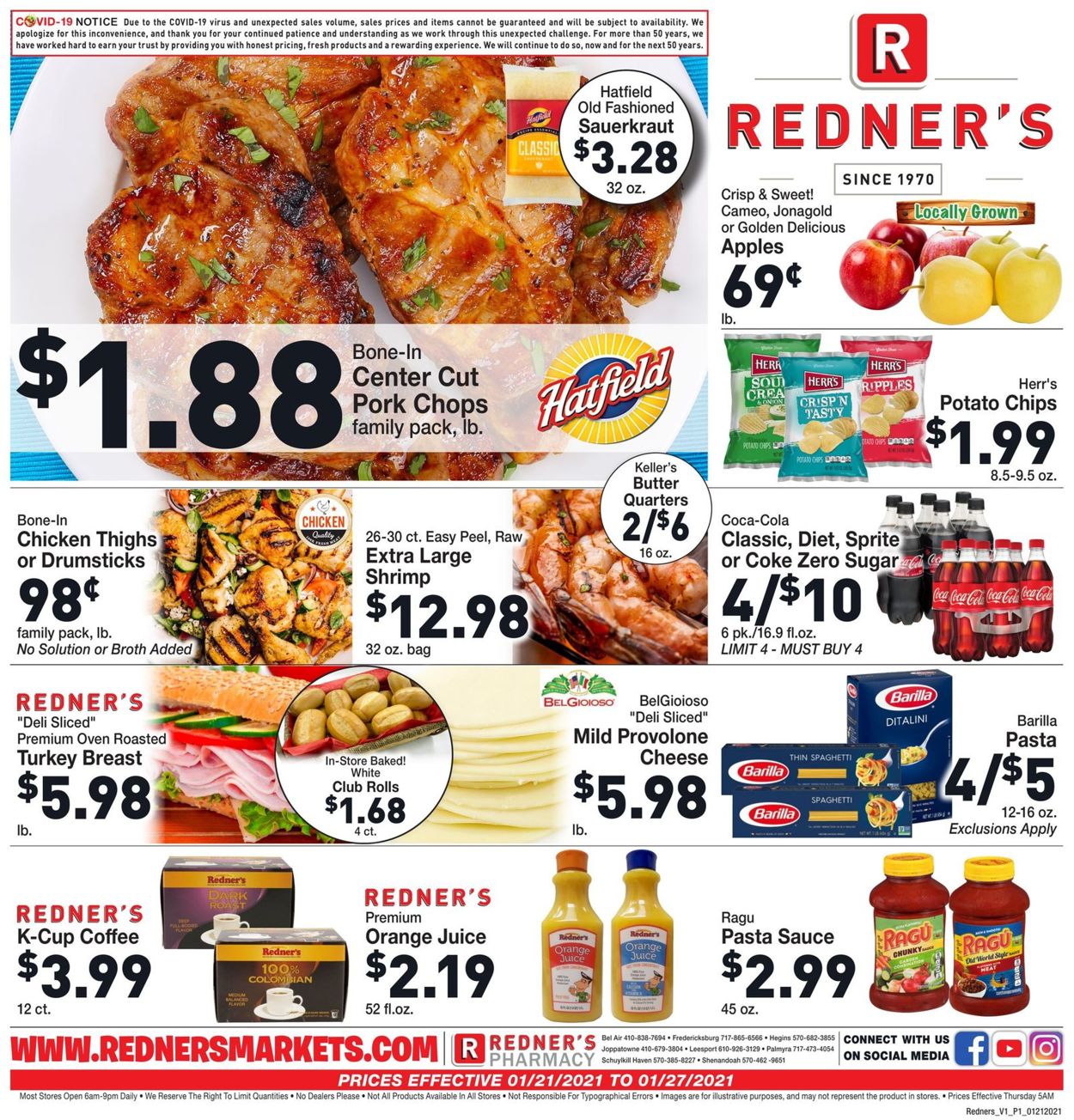 Redner’s Warehouse Market Weekly Ad Circular - valid 01/21-01/27/2021