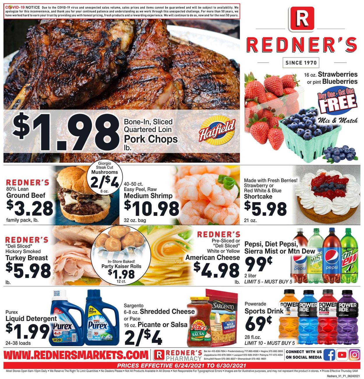 Redner’s Warehouse Market Weekly Ad Circular - valid 06/24-06/30/2021