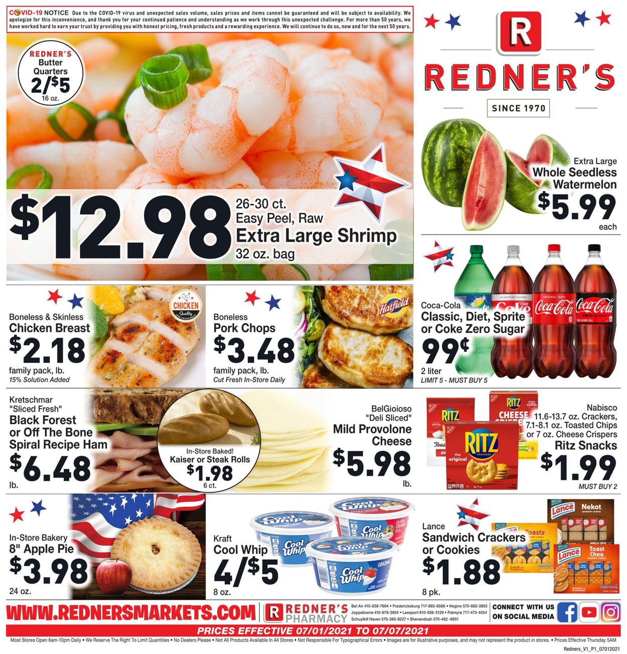 Redner’s Warehouse Market Weekly Ad Circular - valid 07/01-07/07/2021