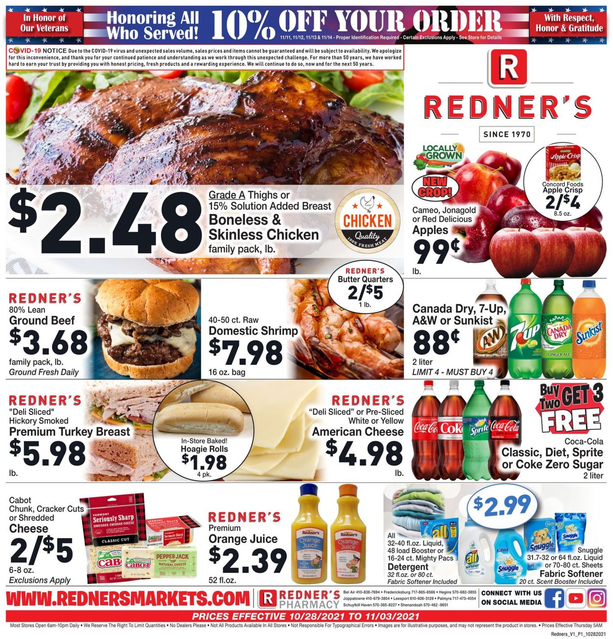 Redner’s Warehouse Market Weekly Ad Circular - valid 10/28-11/03/2021