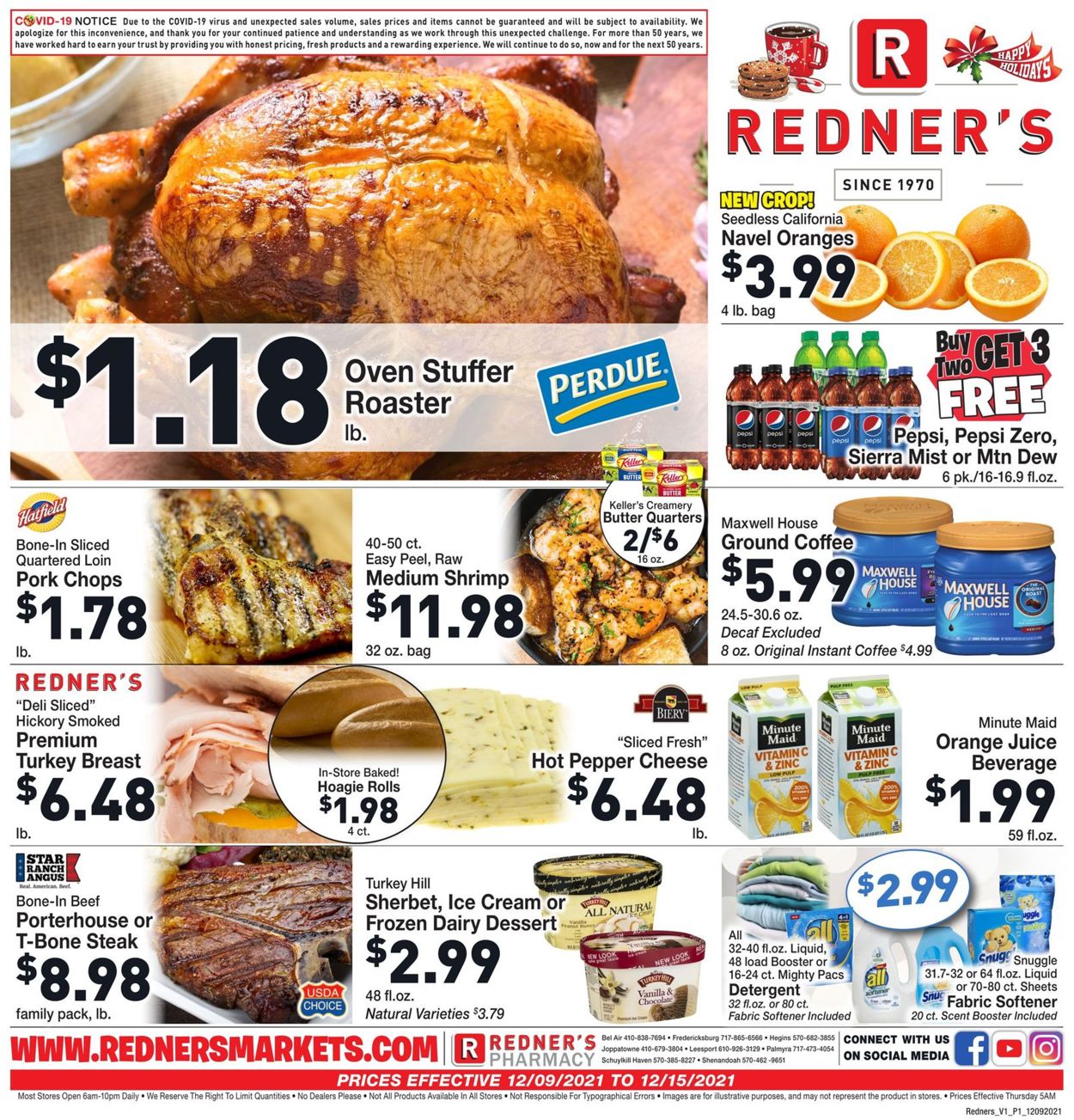 Redner’s Warehouse Market Weekly Ad Circular - valid 12/09-12/15/2021