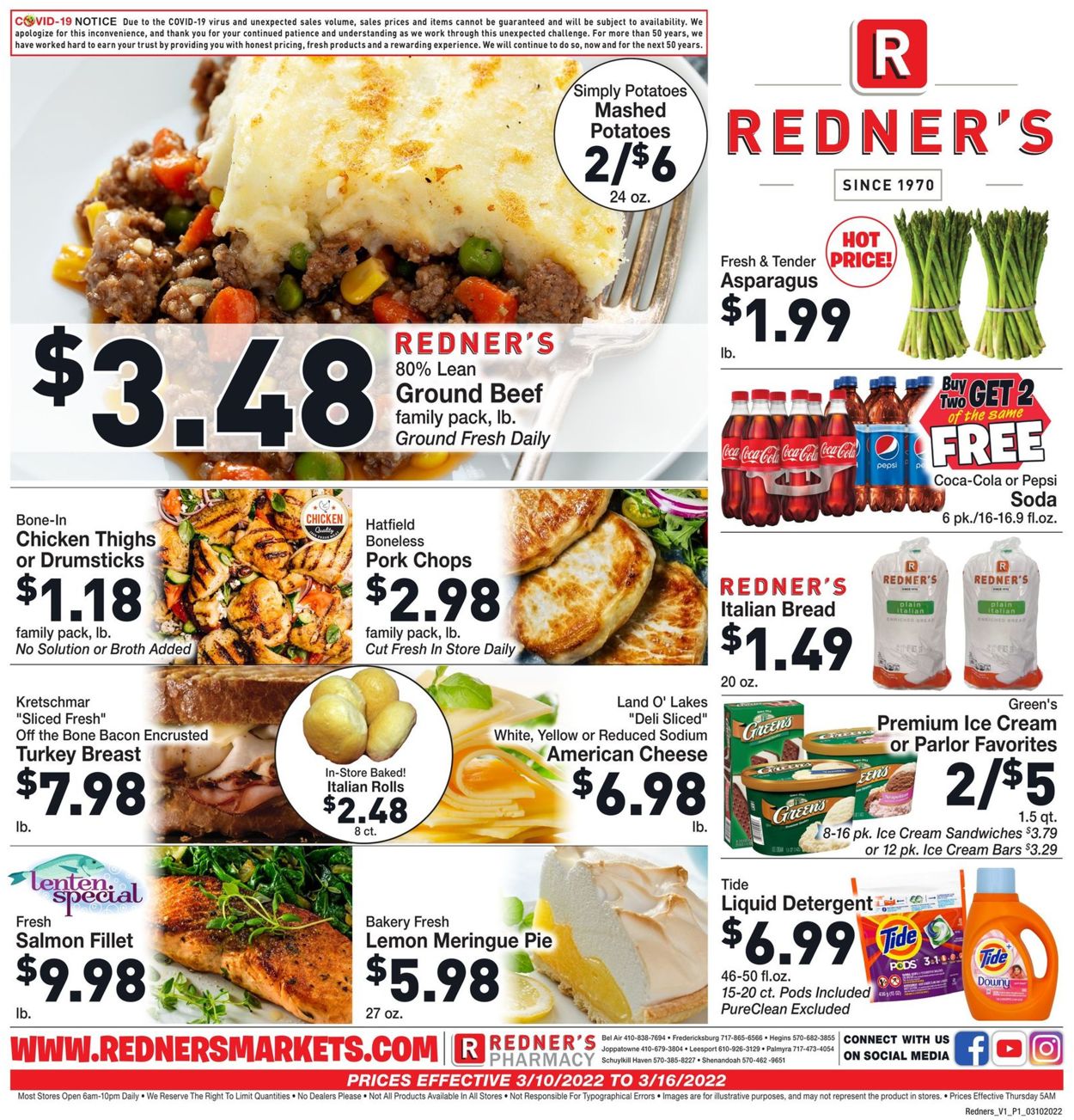 Redner’s Warehouse Market Weekly Ad Circular - valid 03/10-03/16/2022