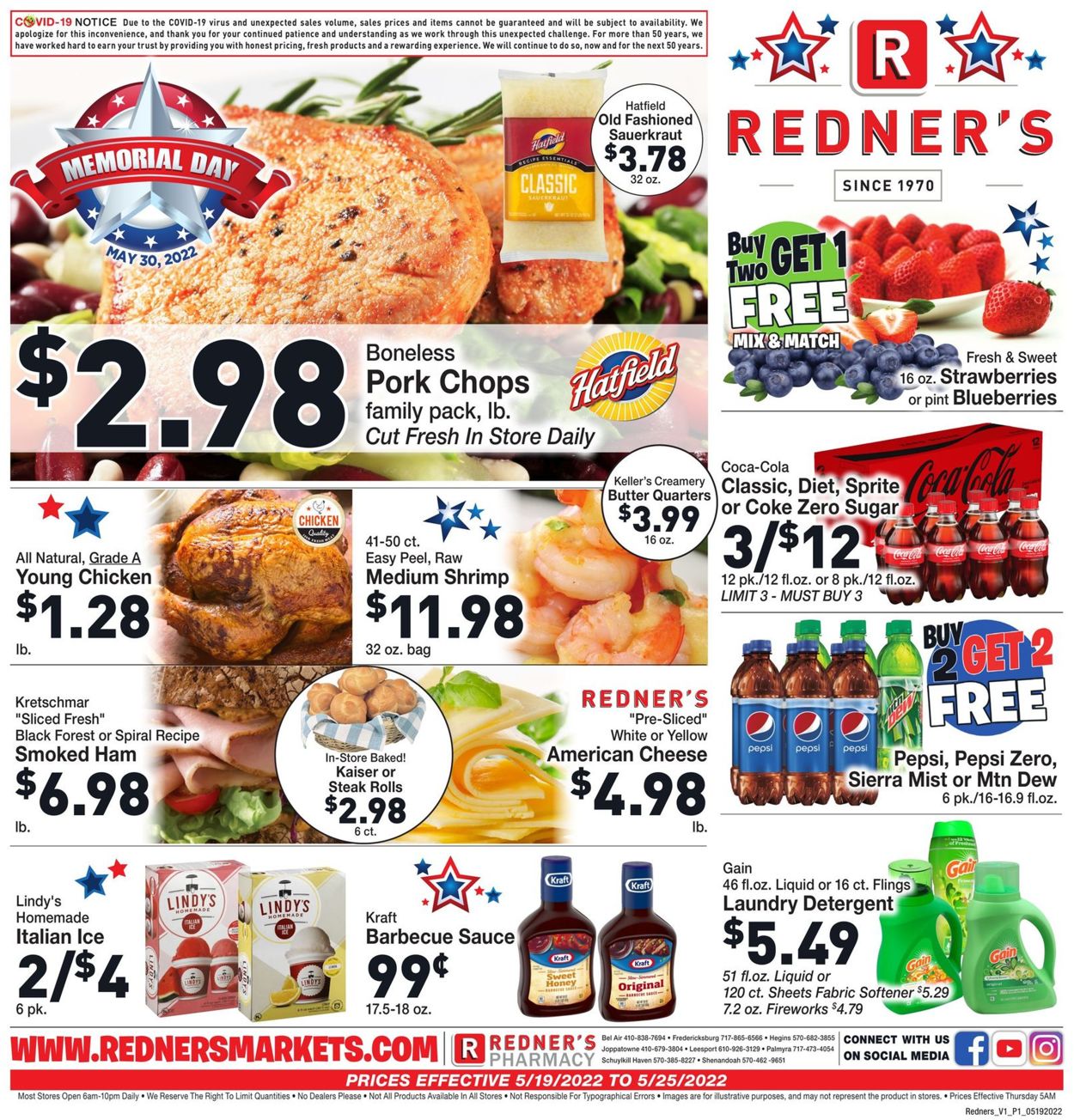 Redner’s Warehouse Market Weekly Ad Circular - valid 05/19-05/25/2022