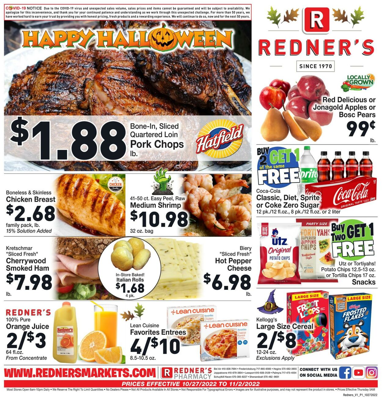 Redner’s Warehouse Market Weekly Ad Circular - valid 10/27-11/02/2022