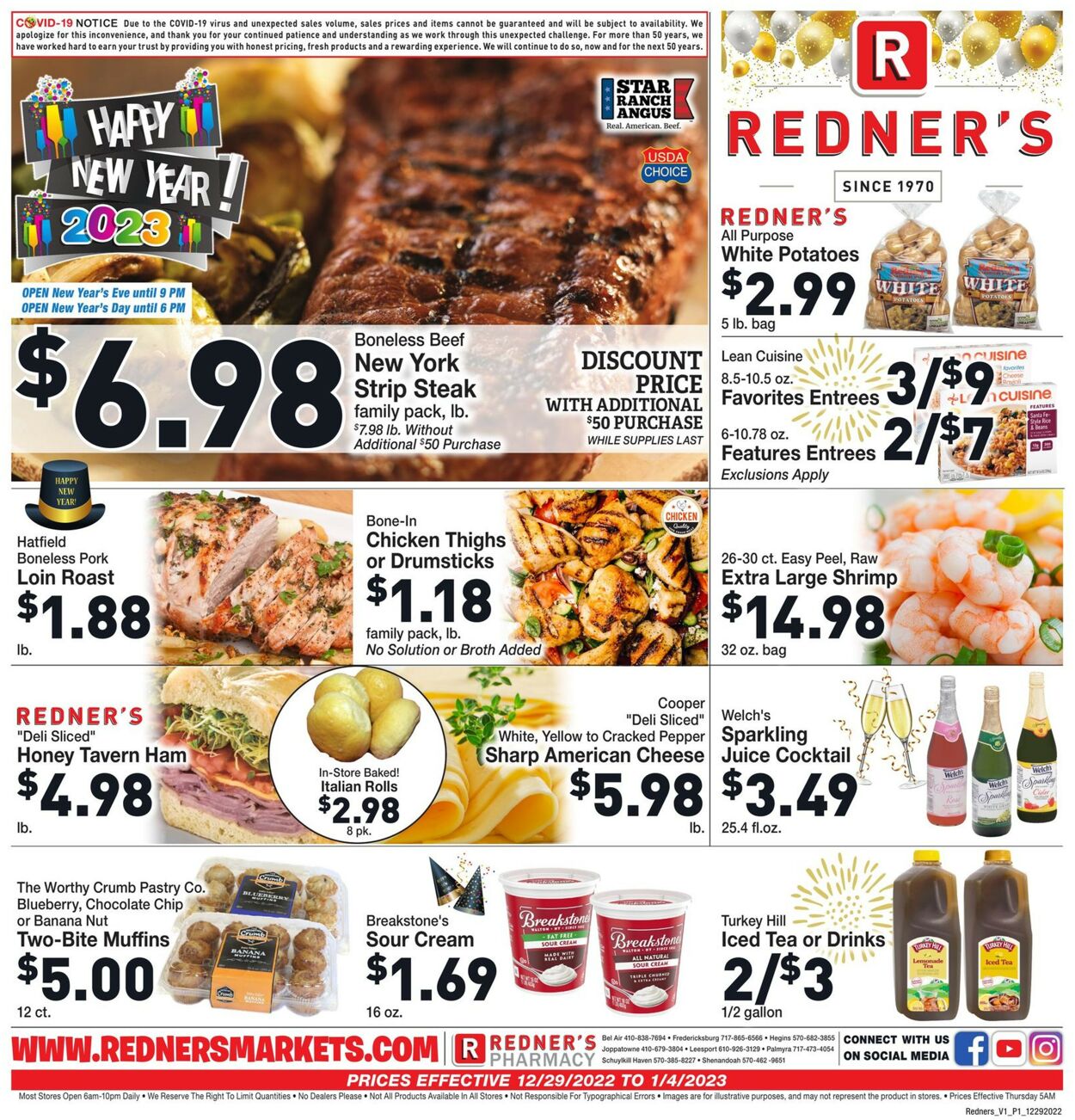 Redner’s Warehouse Market Weekly Ad Circular - valid 12/29-01/04/2023