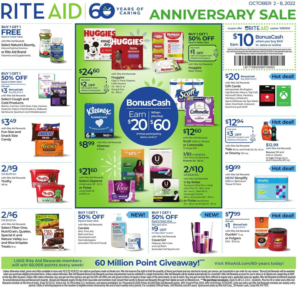 Rite Aid Weekly Ad Circular - valid 10/02-10/08/2022