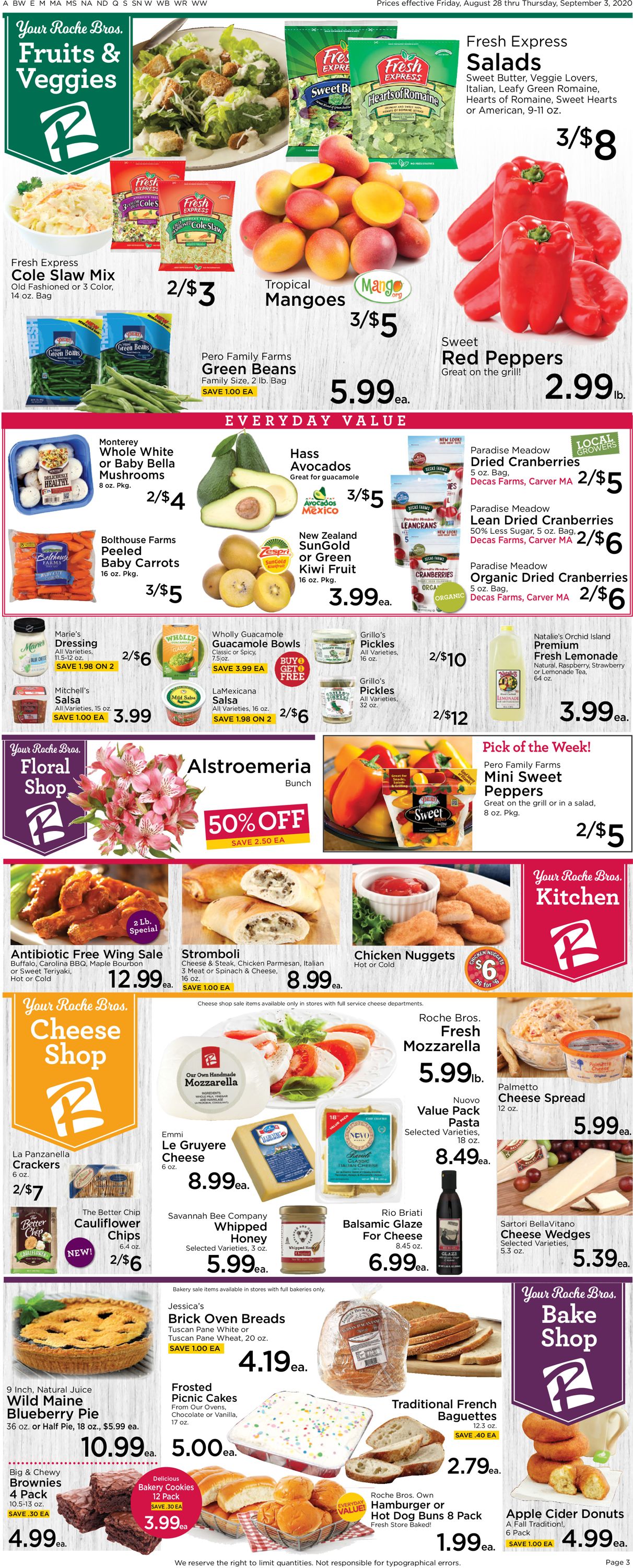 Roche Bros. Supermarkets Weekly Ad Circular - valid 08/28-09/03/2020 (Page 3)