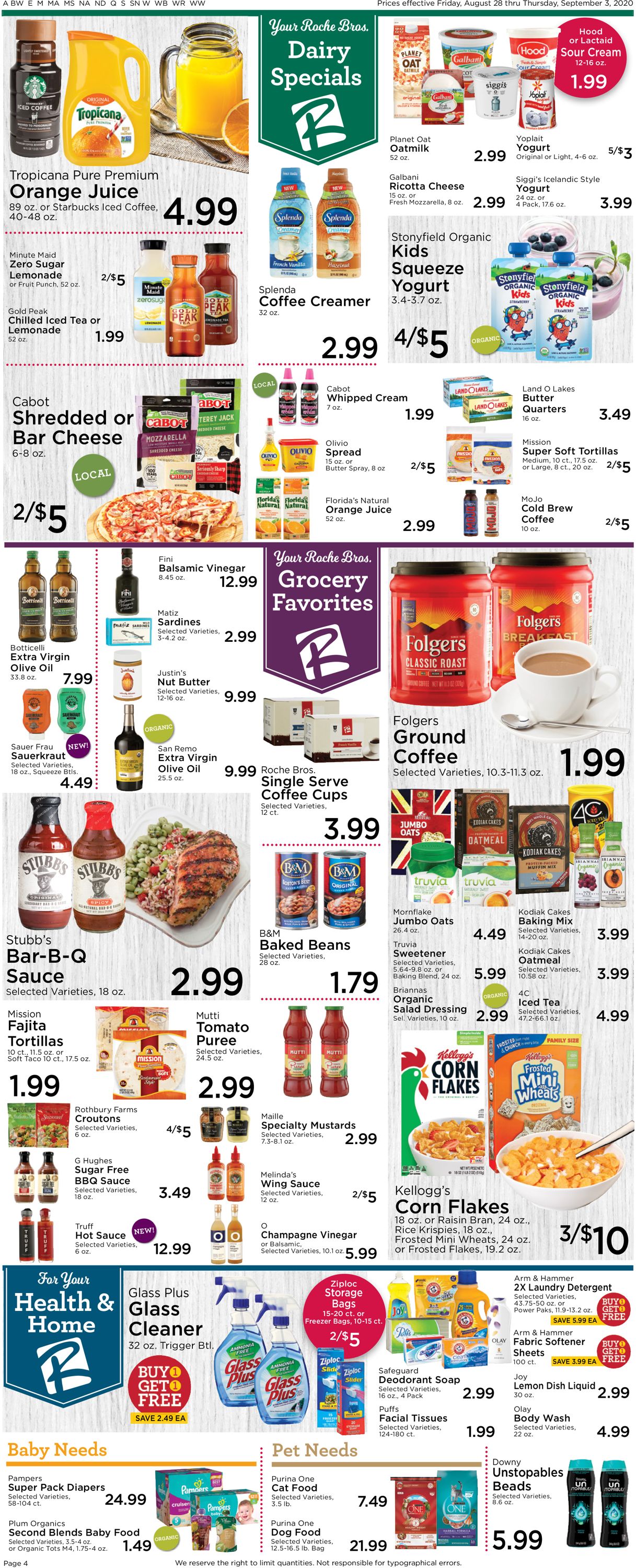Roche Bros. Supermarkets Weekly Ad Circular - valid 08/28-09/03/2020 (Page 4)