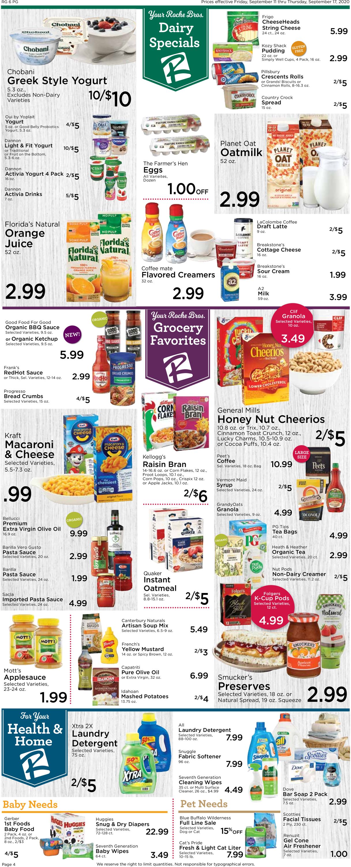 Roche Bros. Supermarkets Weekly Ad Circular - valid 09/11-09/17/2020 (Page 4)