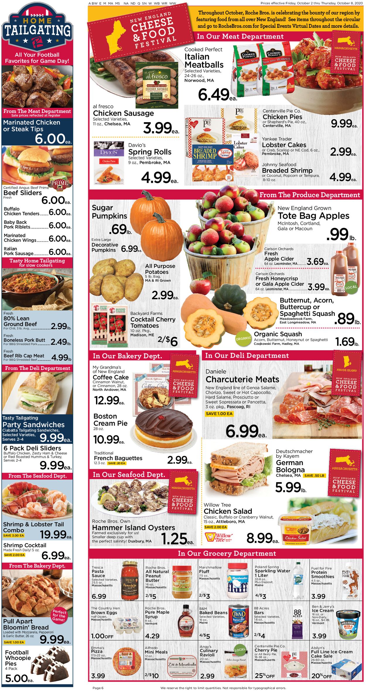 Roche Bros. Supermarkets Weekly Ad Circular - valid 10/02-10/08/2020 (Page 6)