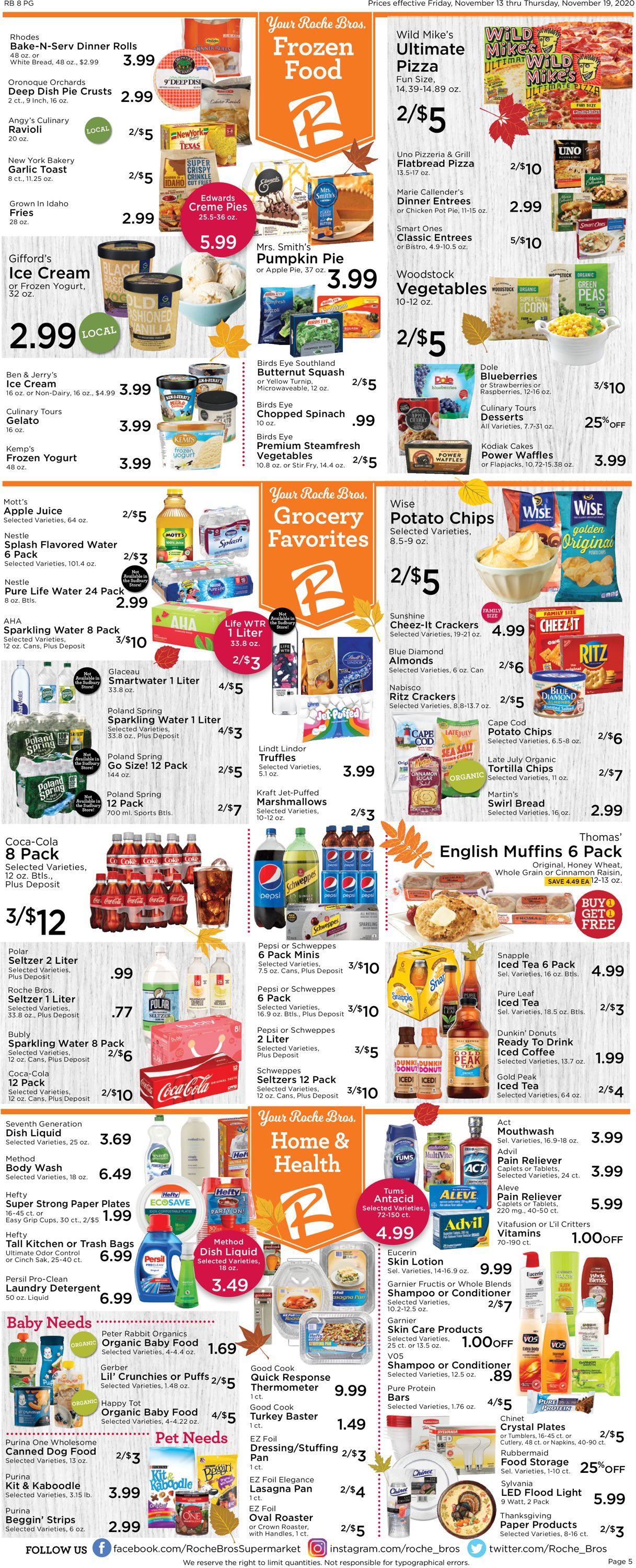 Roche Bros. Supermarkets Weekly Ad Circular - valid 11/13-11/19/2020 (Page 5)
