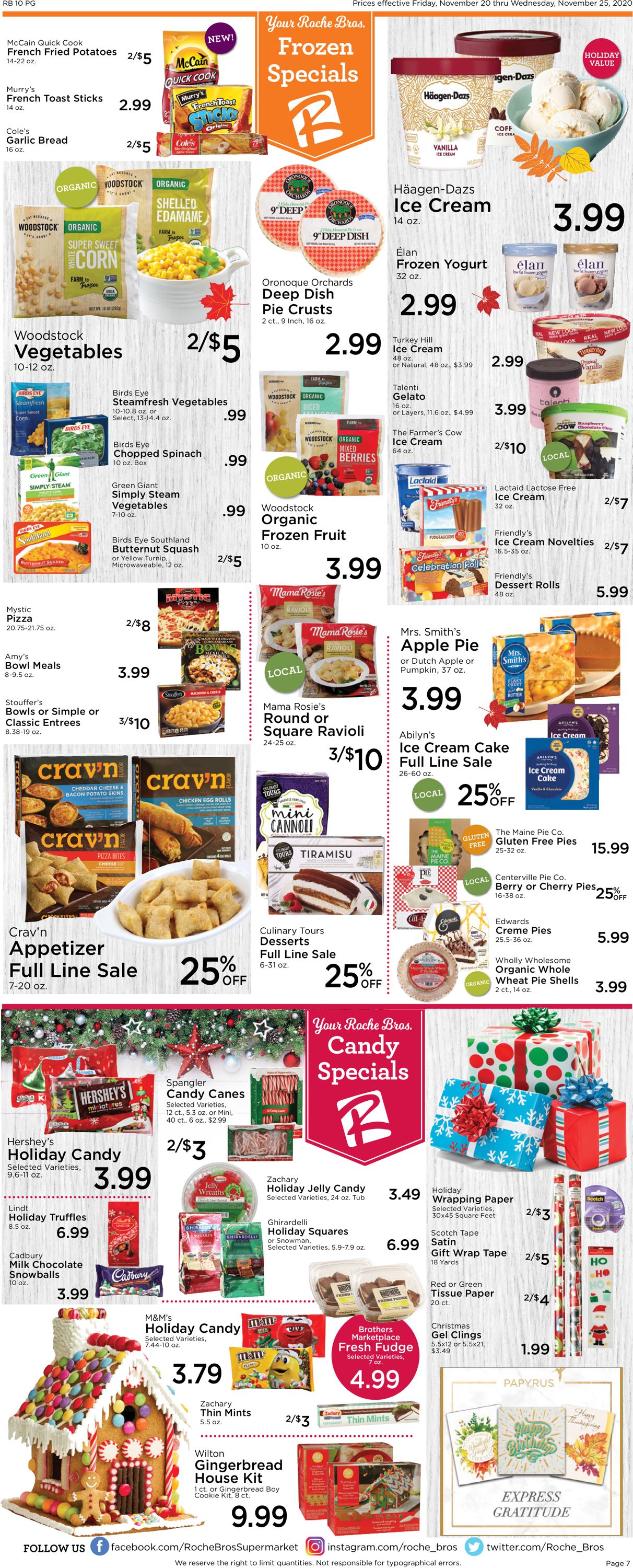 Roche Bros. Supermarkets Thanksgiving 2020 Weekly Ad Circular - valid 11/20-11/25/2020 (Page 7)