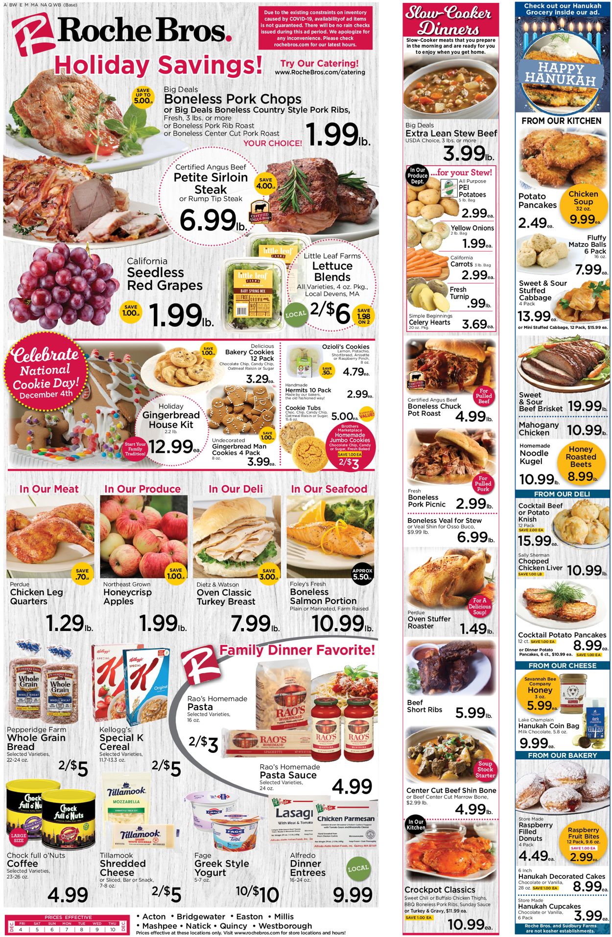 Roche Bros. Supermarkets Weekly Ad Circular - valid 12/04-12/10/2020