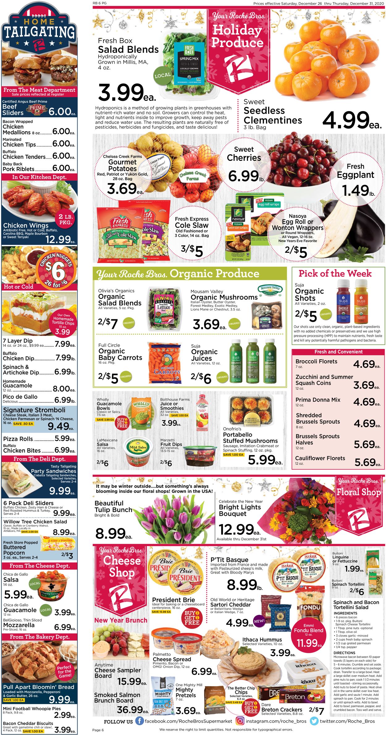 Roche Bros. Supermarkets Weekly Ad Circular - valid 12/26-12/31/2020 (Page 6)