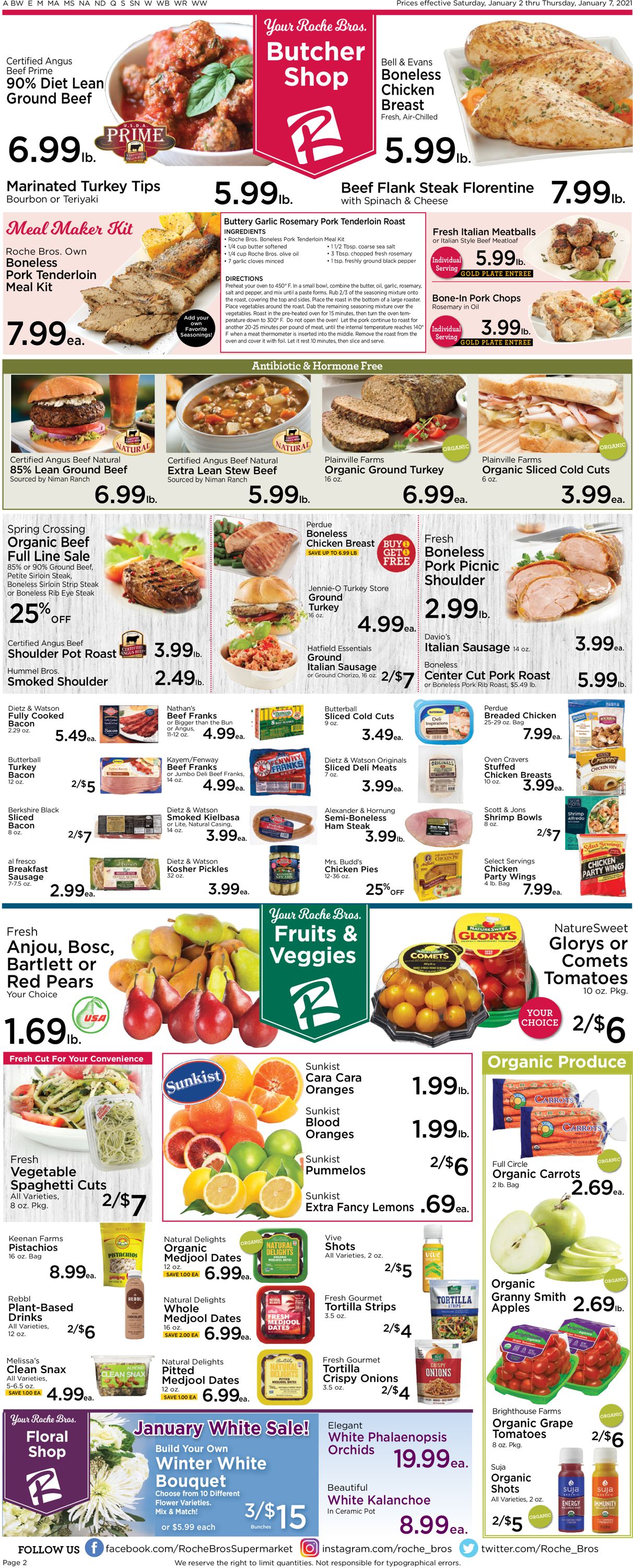 Roche Bros. Supermarkets Weekly Ad Circular - valid 01/02-01/07/2021 (Page 2)