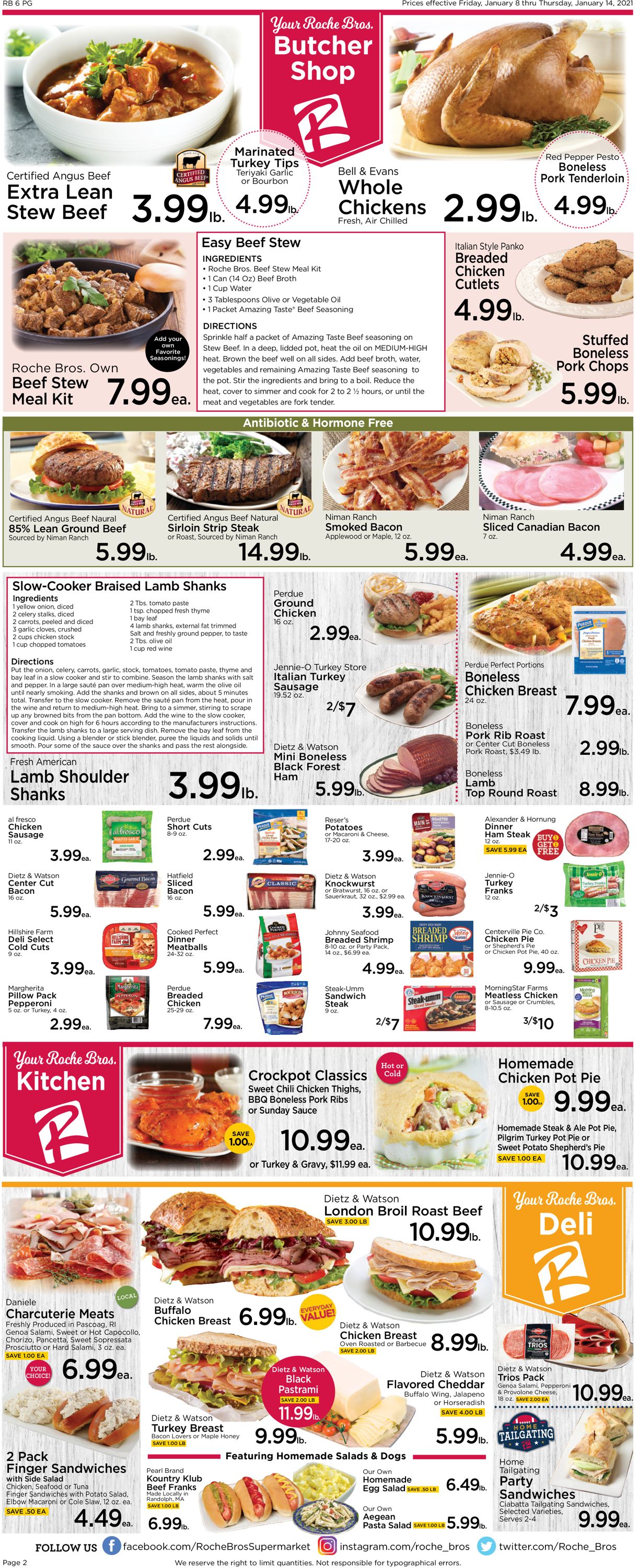 Roche Bros. Supermarkets Weekly Ad Circular - valid 01/08-01/14/2021 (Page 2)