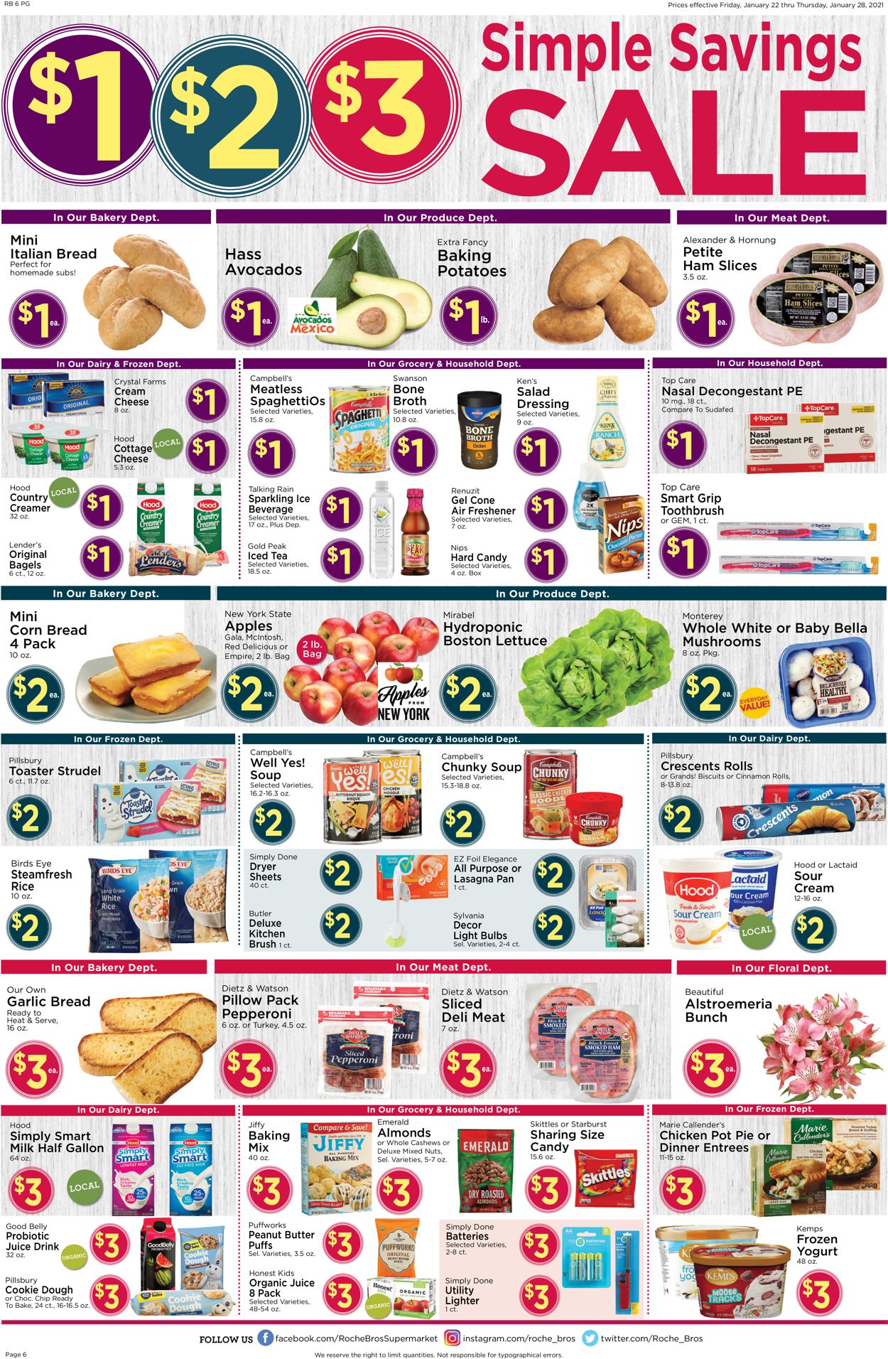 Roche Bros. Supermarkets Weekly Ad Circular - valid 01/22-01/28/2021 (Page 6)