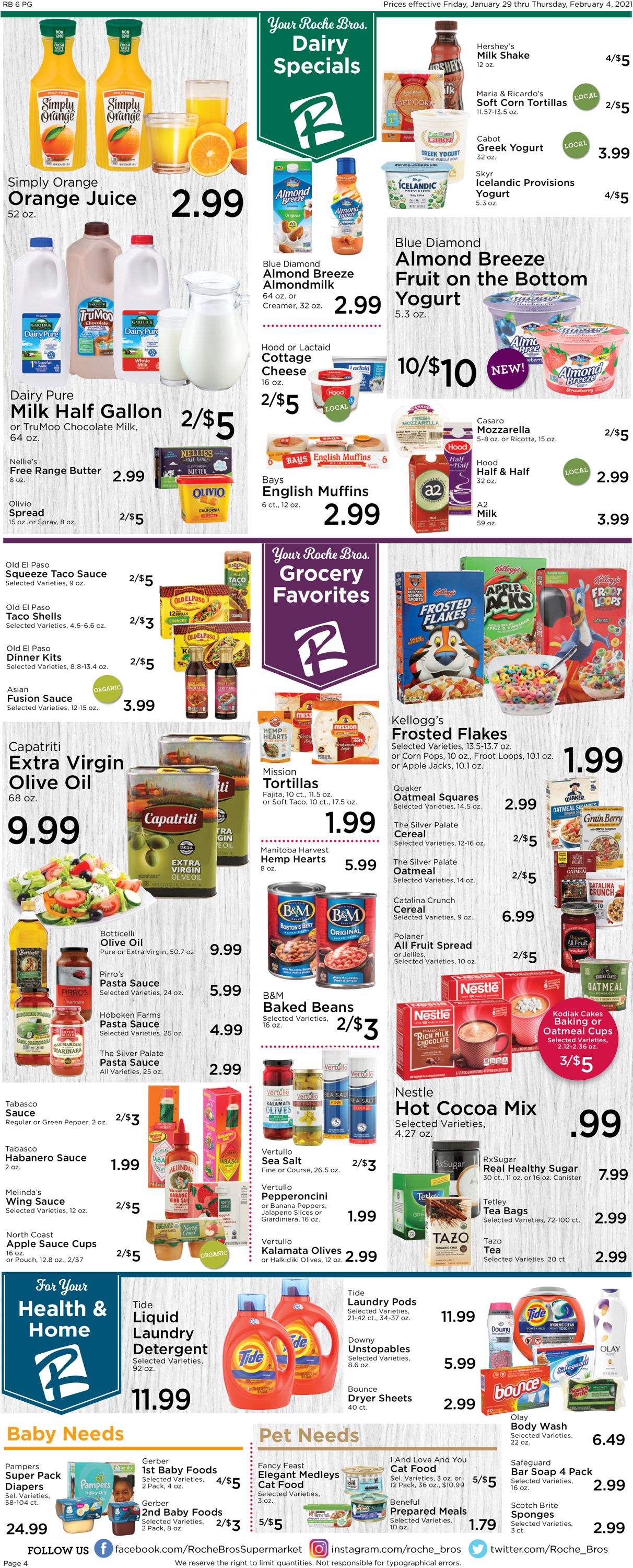 Roche Bros. Supermarkets Weekly Ad Circular - valid 01/29-02/04/2021 (Page 4)
