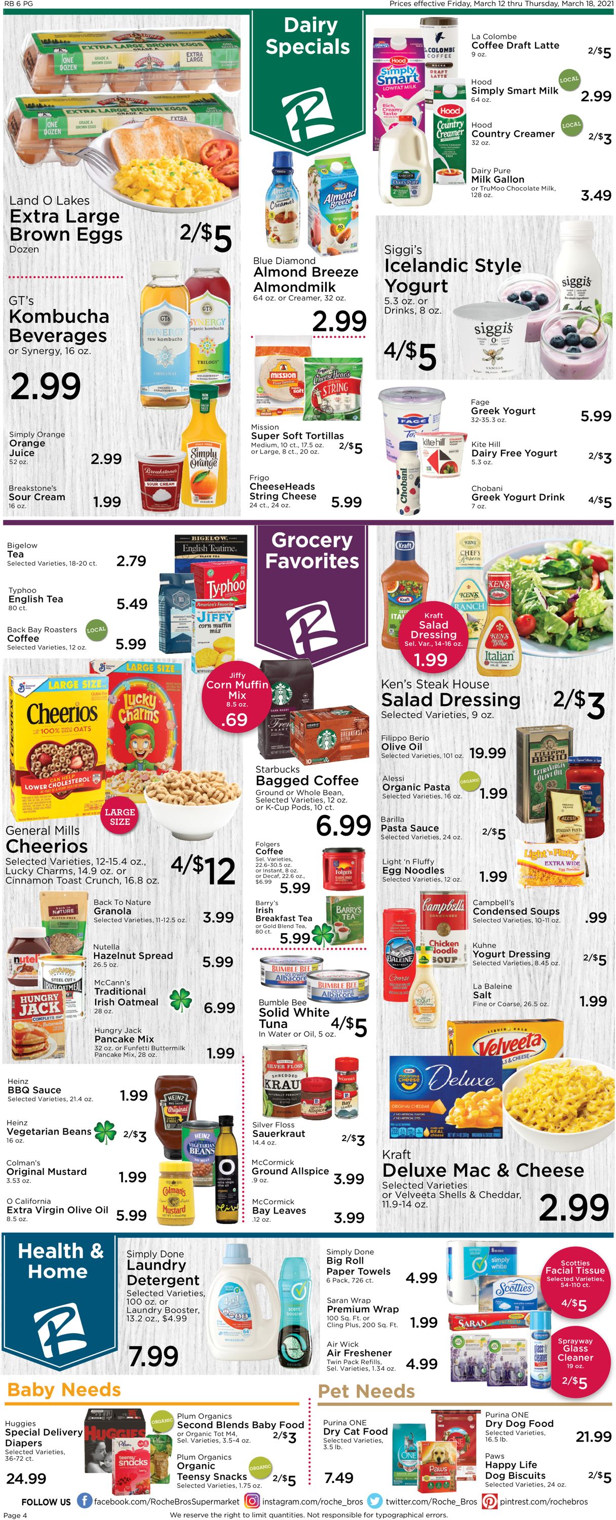 Roche Bros. Supermarkets Weekly Ad Circular - valid 03/12-03/18/2021 (Page 4)
