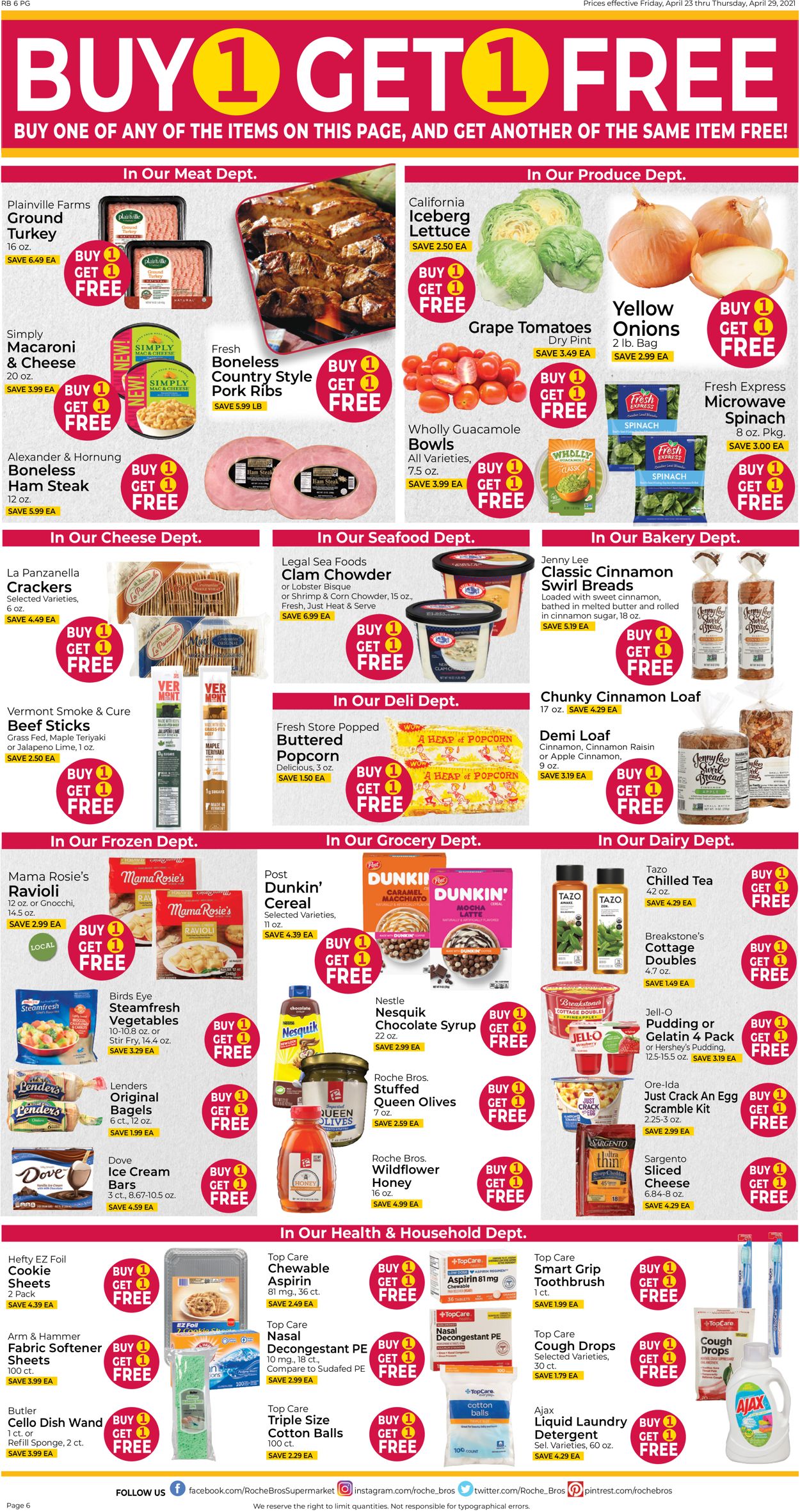 Roche Bros. Supermarkets Weekly Ad Circular - valid 04/23-04/29/2021 (Page 6)