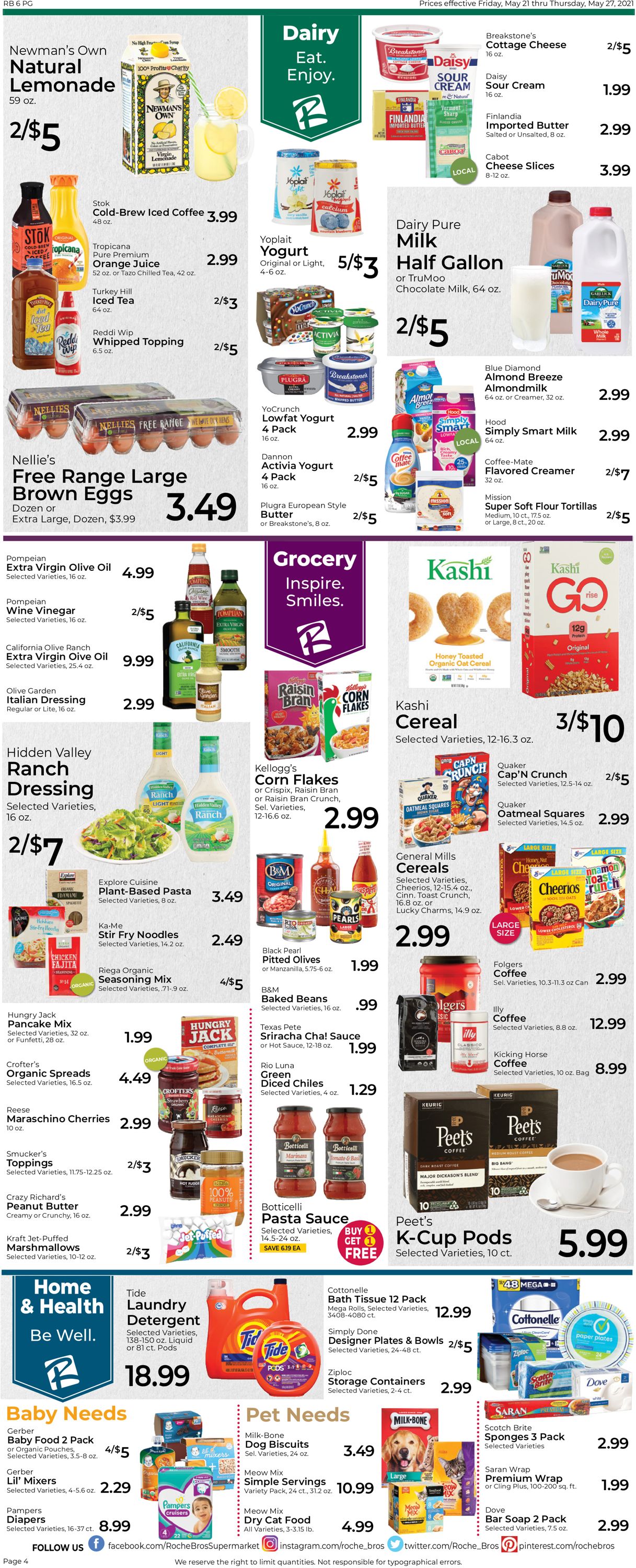 Roche Bros. Supermarkets Weekly Ad Circular - valid 05/21-05/27/2021 (Page 4)
