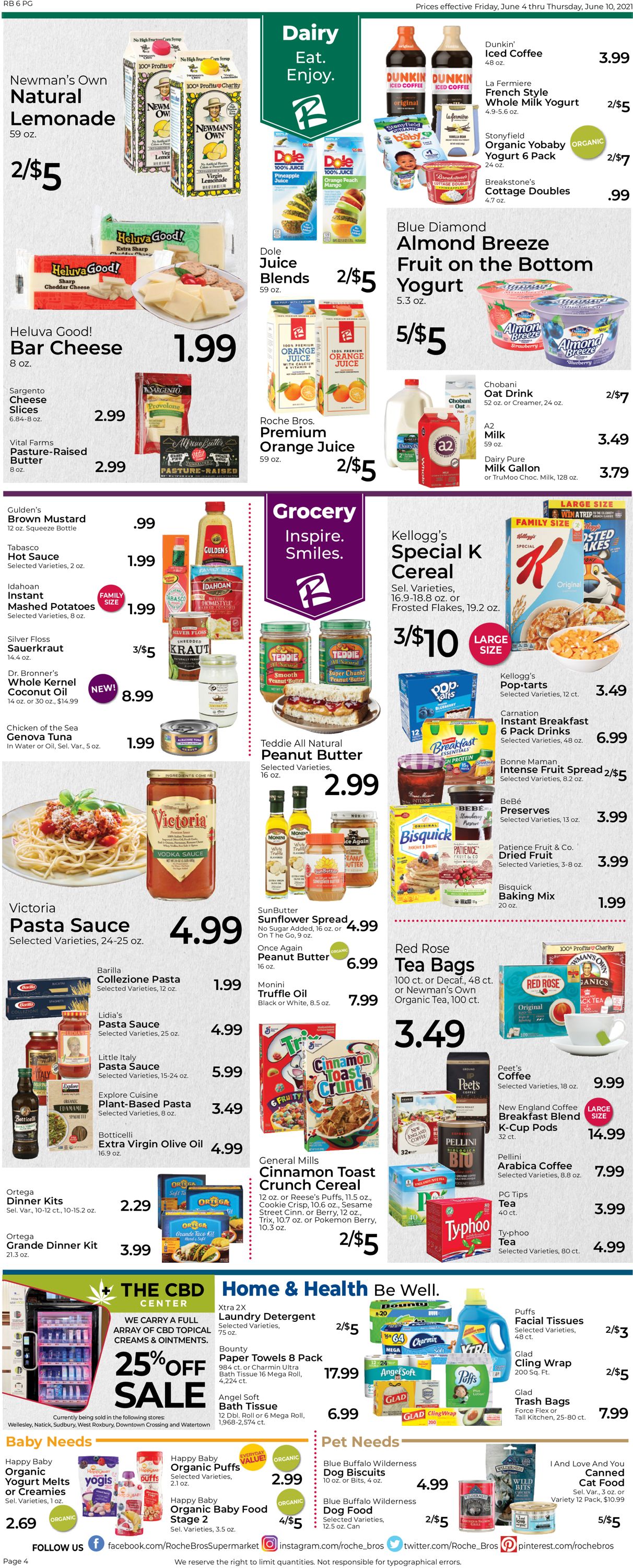 Roche Bros. Supermarkets Weekly Ad Circular - valid 06/04-06/10/2021 (Page 4)
