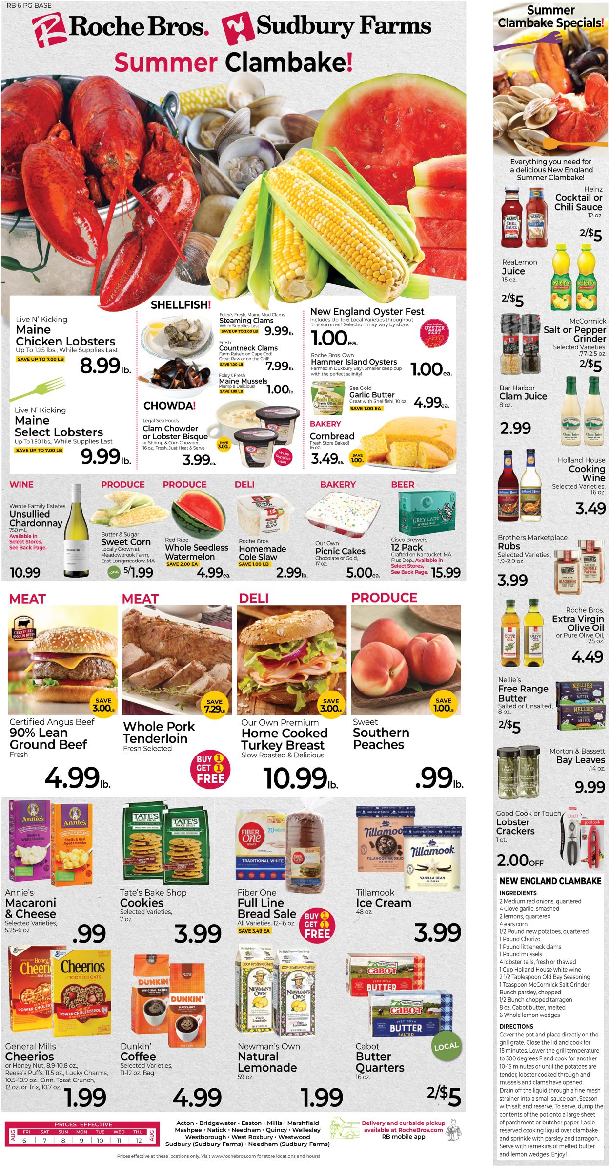 Roche Bros. Supermarkets Weekly Ad Circular - valid 08/06-08/12/2021