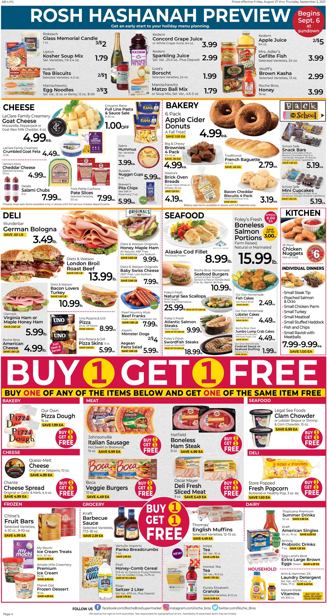 Roche Bros. Supermarkets Weekly Ad Circular - valid 08/27-09/02/2021 (Page 4)