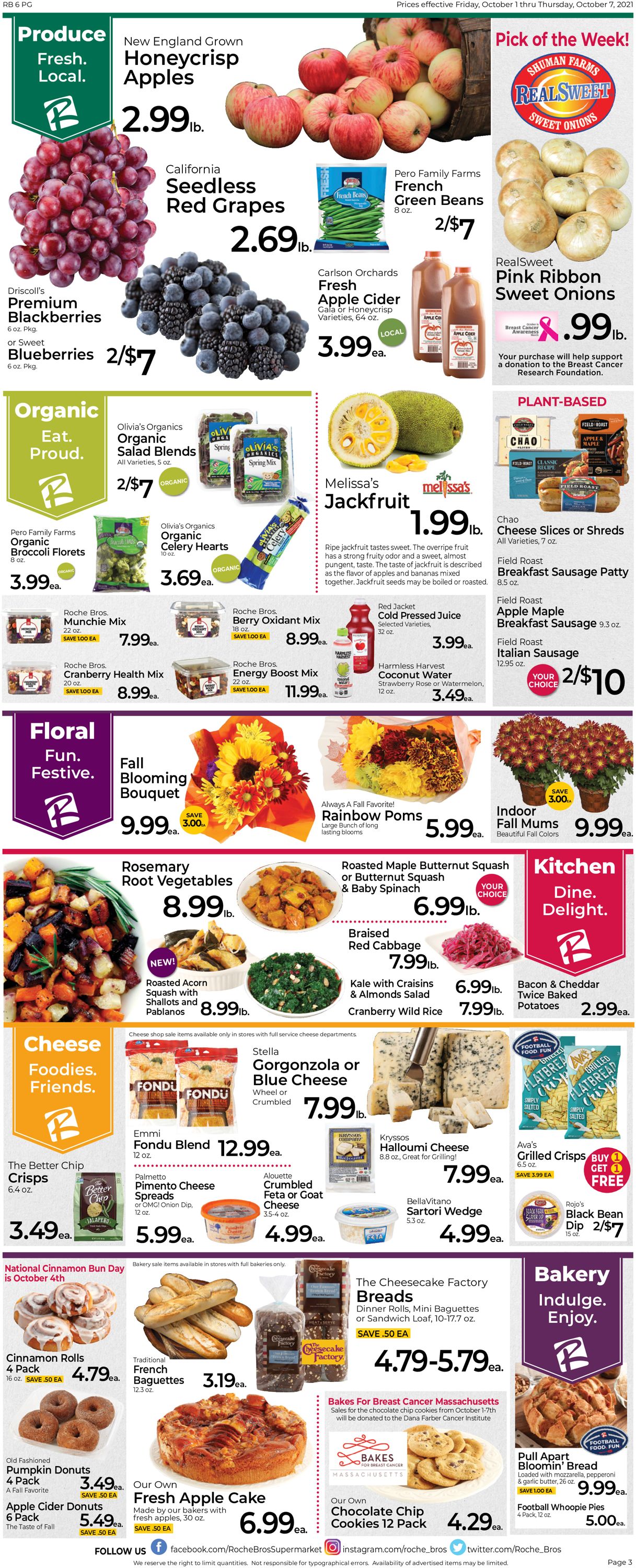 Roche Bros. Supermarkets Weekly Ad Circular - valid 10/01-10/07/2021 (Page 3)