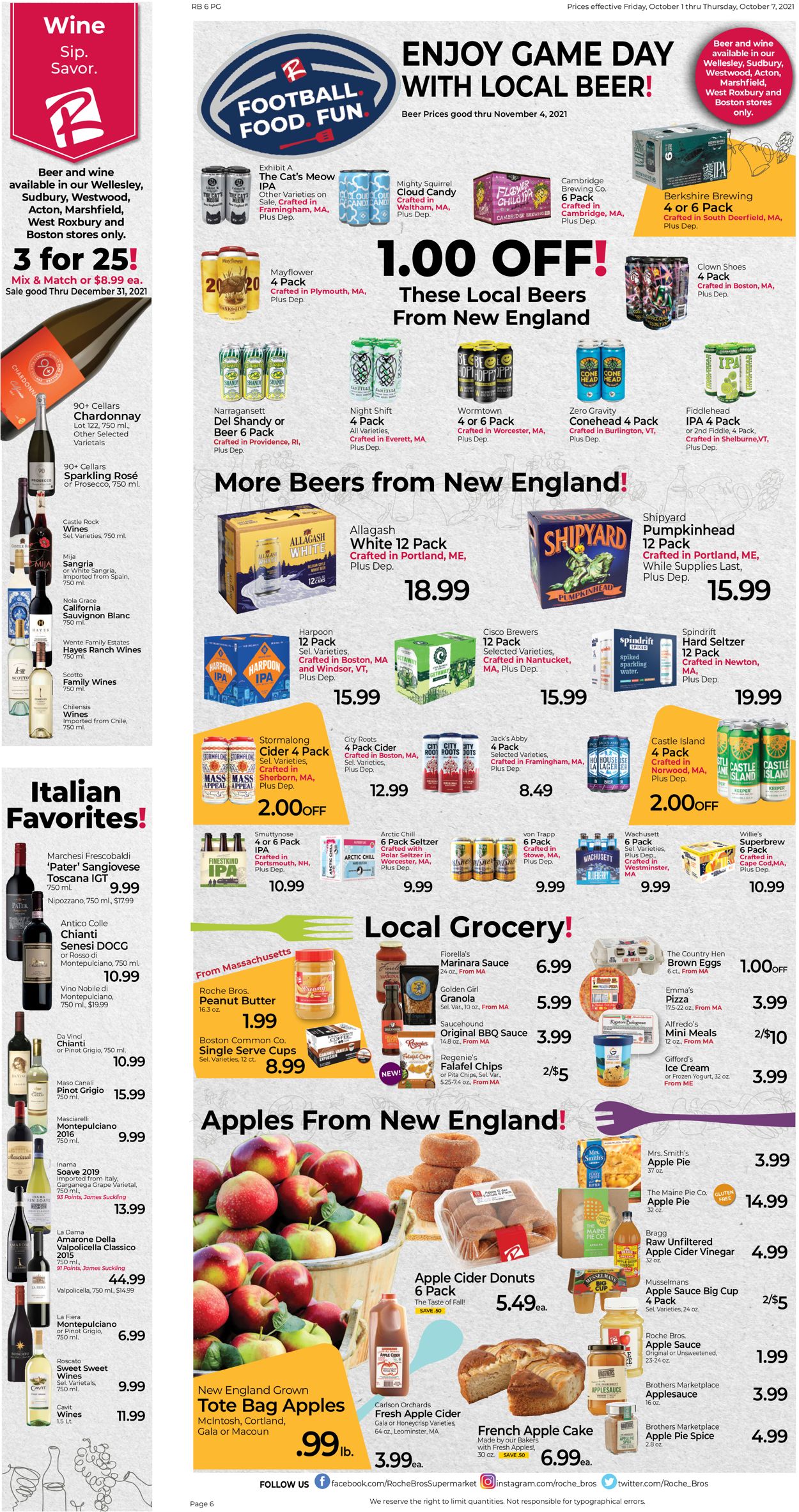 Roche Bros. Supermarkets Weekly Ad Circular - valid 10/01-10/07/2021 (Page 6)