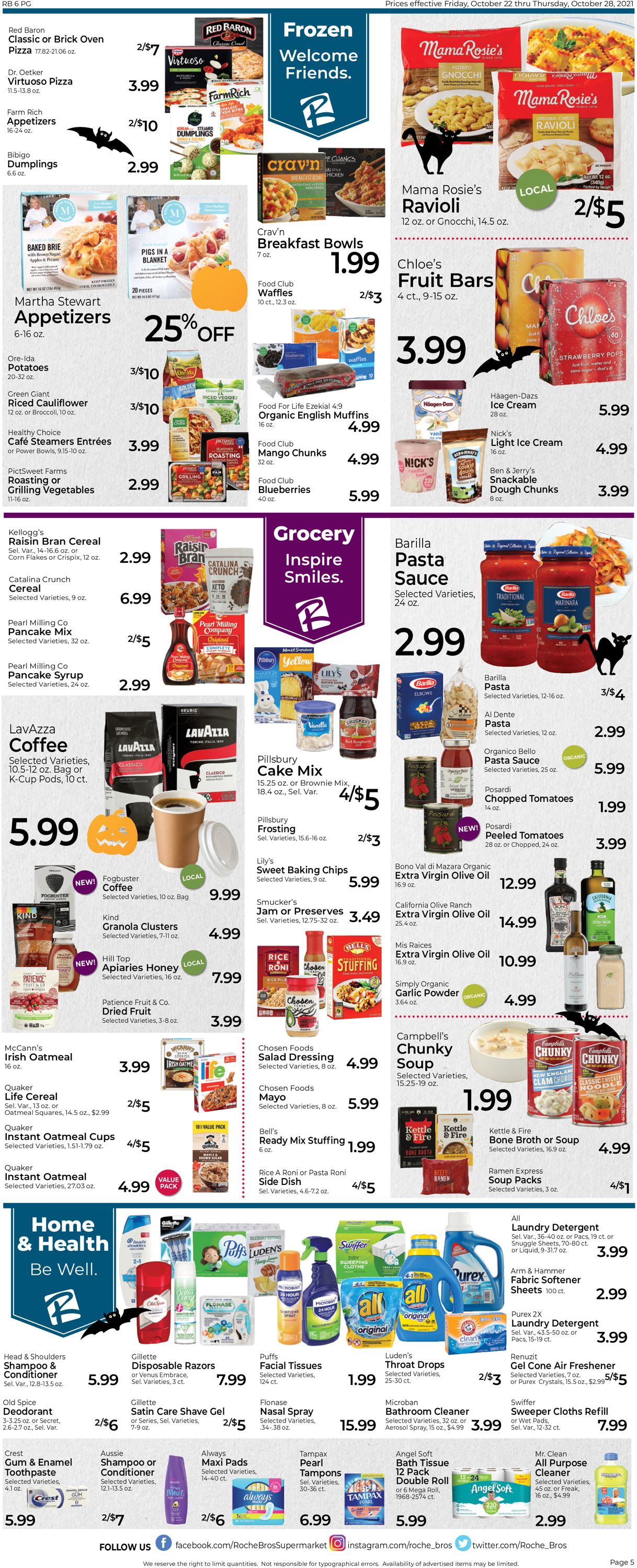 Roche Bros. Supermarkets HALLOWEEN 2021 Weekly Ad Circular - valid 10/22-10/28/2021 (Page 5)