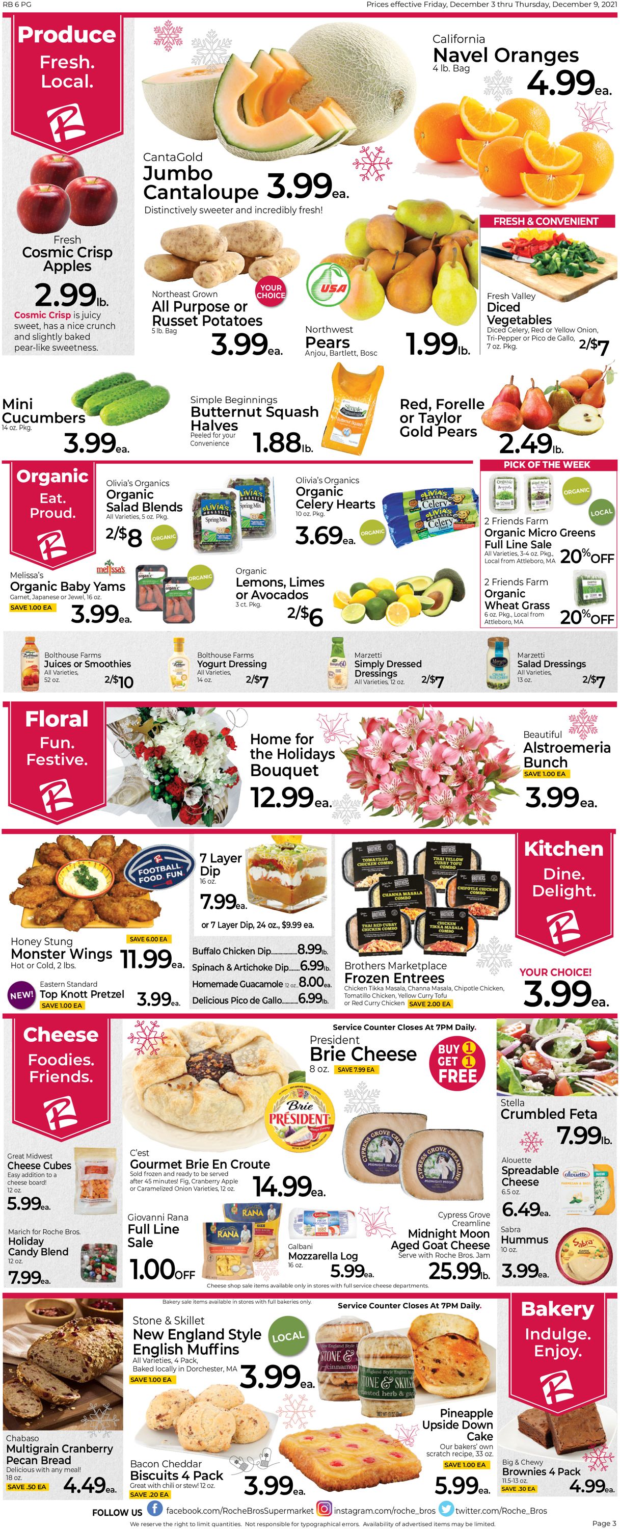 Roche Bros. Supermarkets Weekly Ad Circular - valid 12/03-12/09/2021 (Page 3)