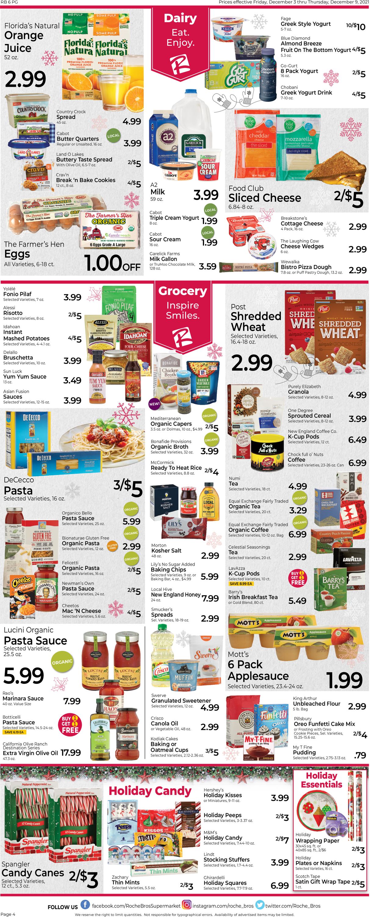 Roche Bros. Supermarkets Weekly Ad Circular - valid 12/03-12/09/2021 (Page 4)