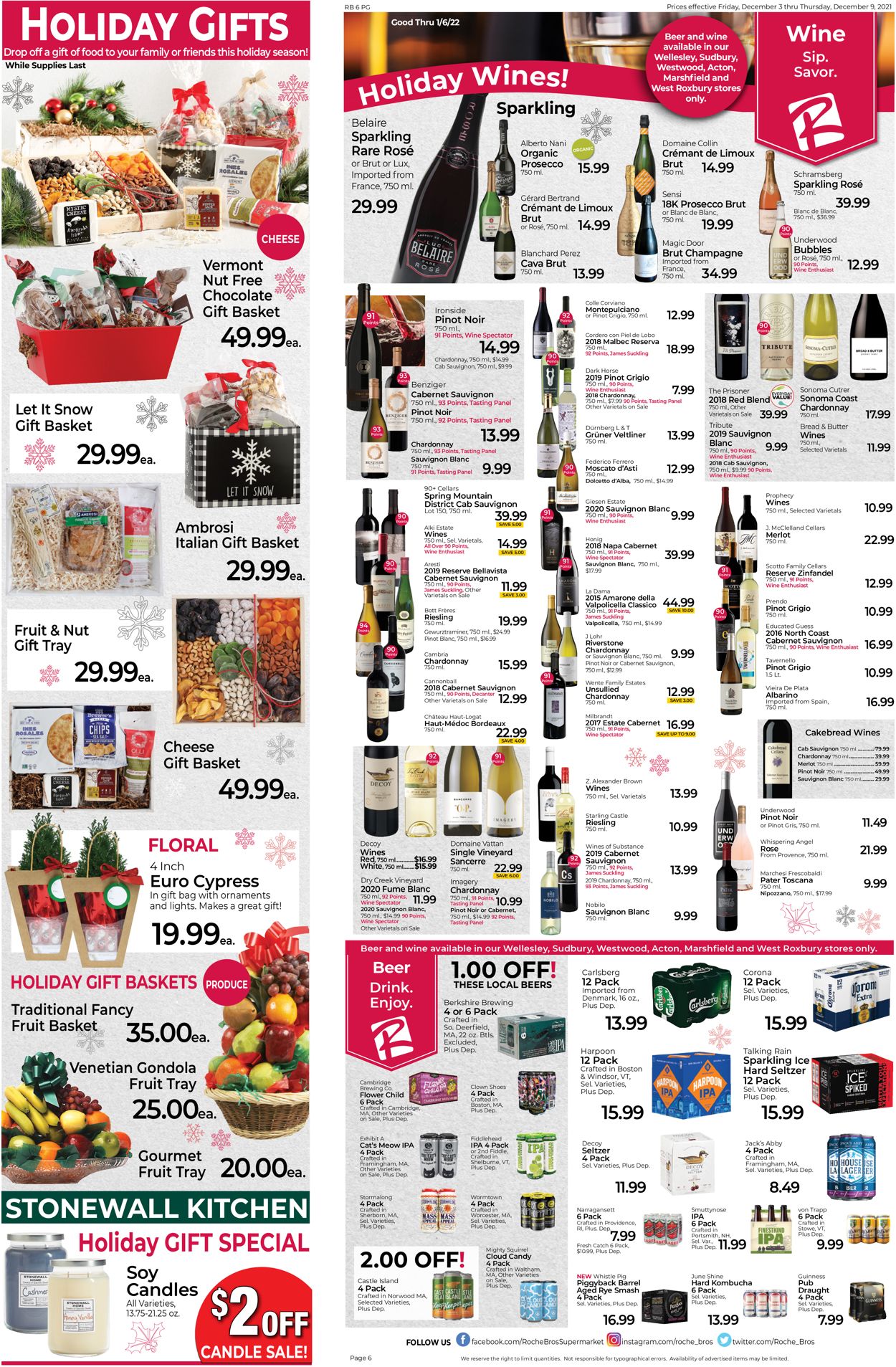 Roche Bros. Supermarkets Weekly Ad Circular - valid 12/03-12/09/2021 (Page 6)