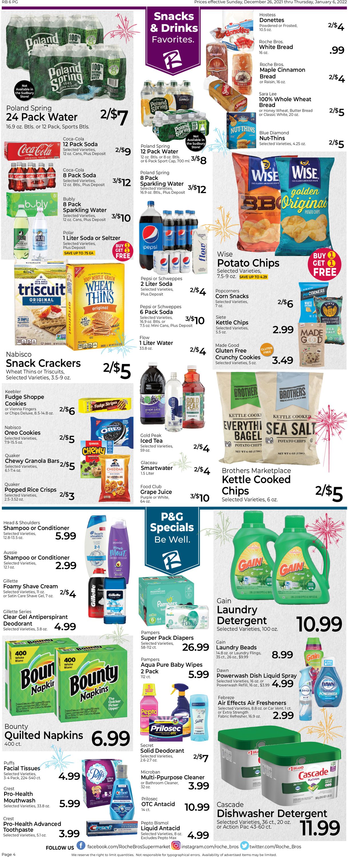 Roche Bros. Supermarkets Weekly Ad Circular - valid 12/26-01/06/2022 (Page 4)