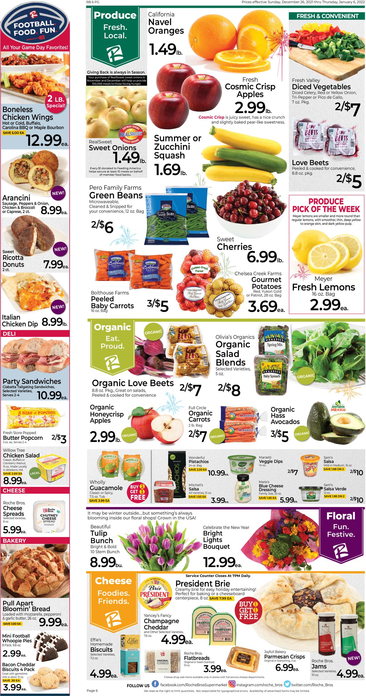 Roche Bros. Supermarkets Weekly Ad Circular - valid 12/26-01/06/2022 (Page 6)