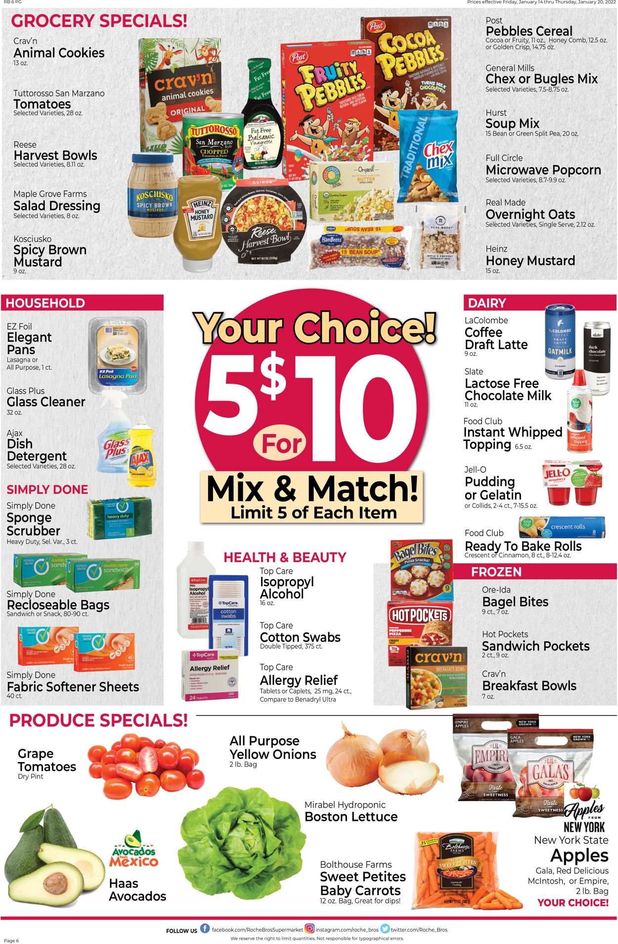 Roche Bros. Supermarkets Weekly Ad Circular - valid 01/14-01/20/2022 (Page 6)