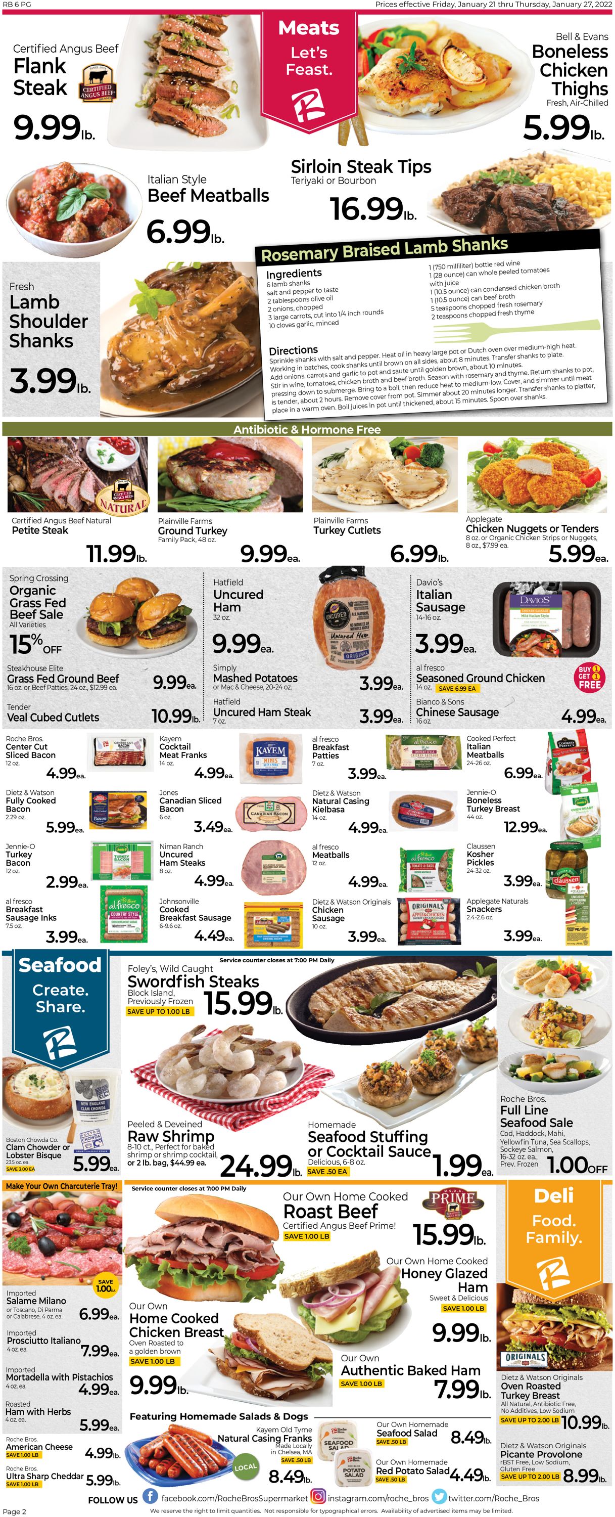 Roche Bros. Supermarkets Weekly Ad Circular - valid 01/21-01/27/2022 (Page 2)